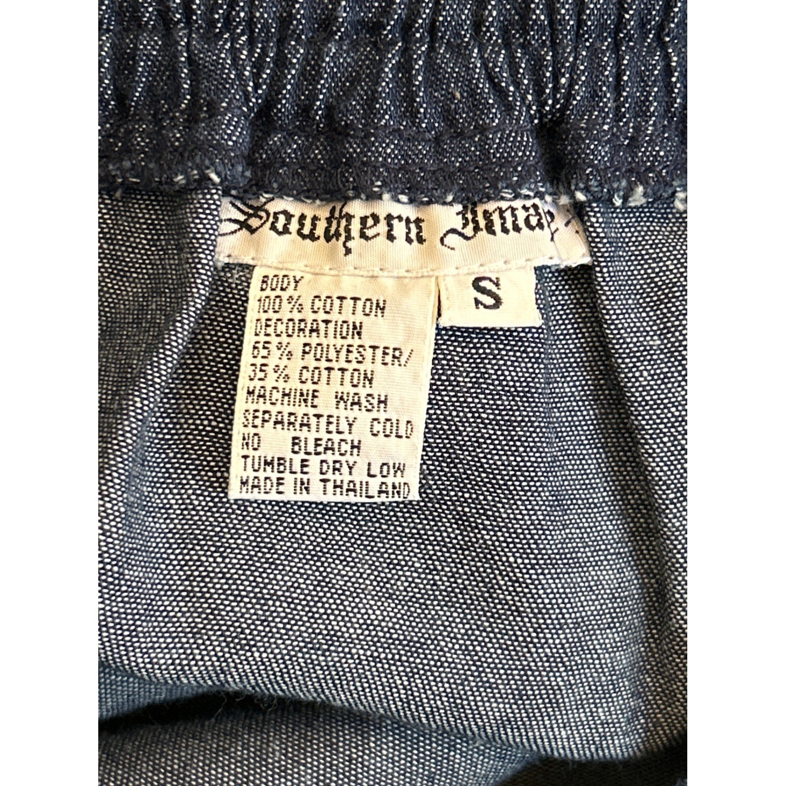 Vintage Southern Image Denim Maxi Skirt Western Cowgirl Country Music Novelty