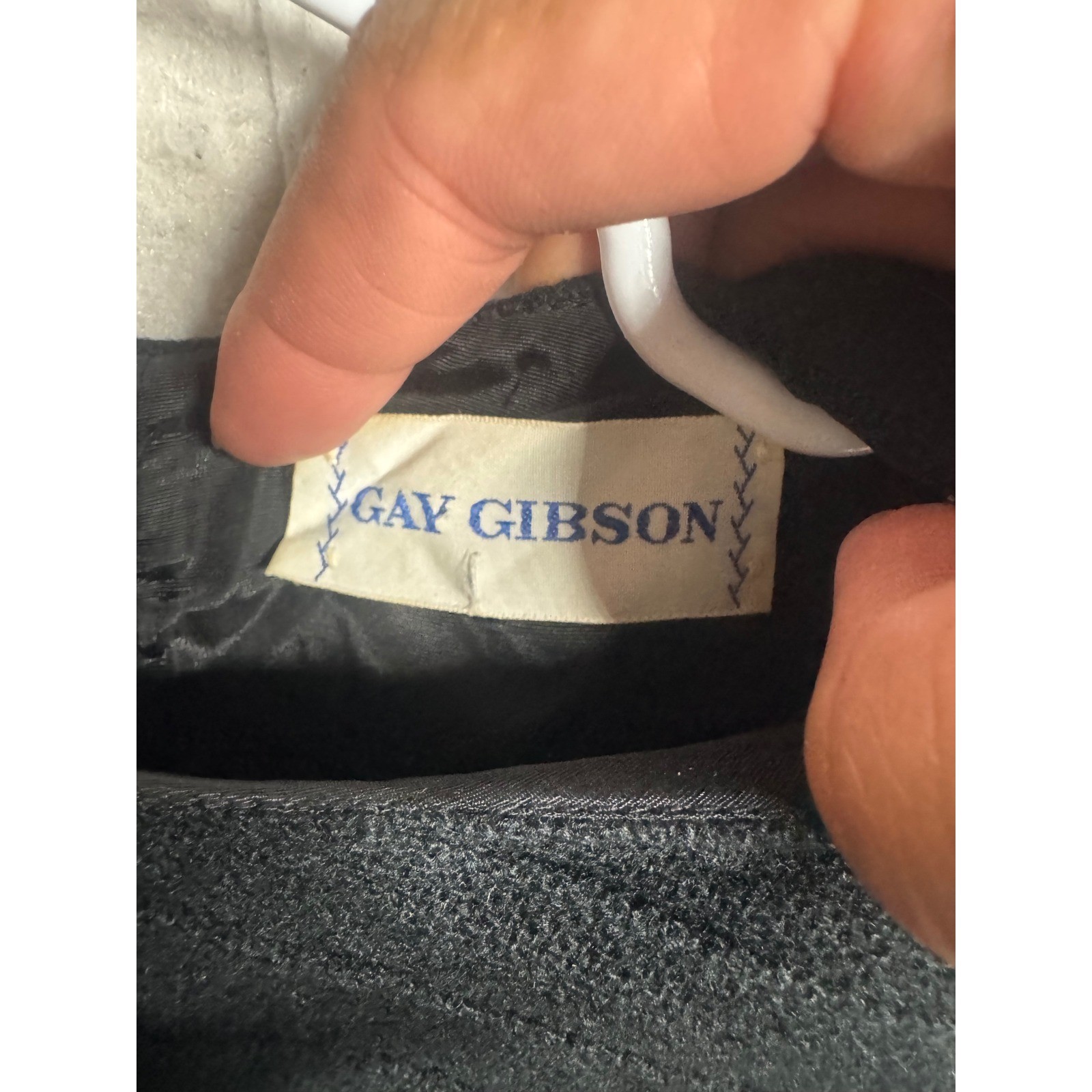 Vintage Gay Gibson Black Wool Blend Sleeveless Pintuck Shift Dress ILGWU Size 13