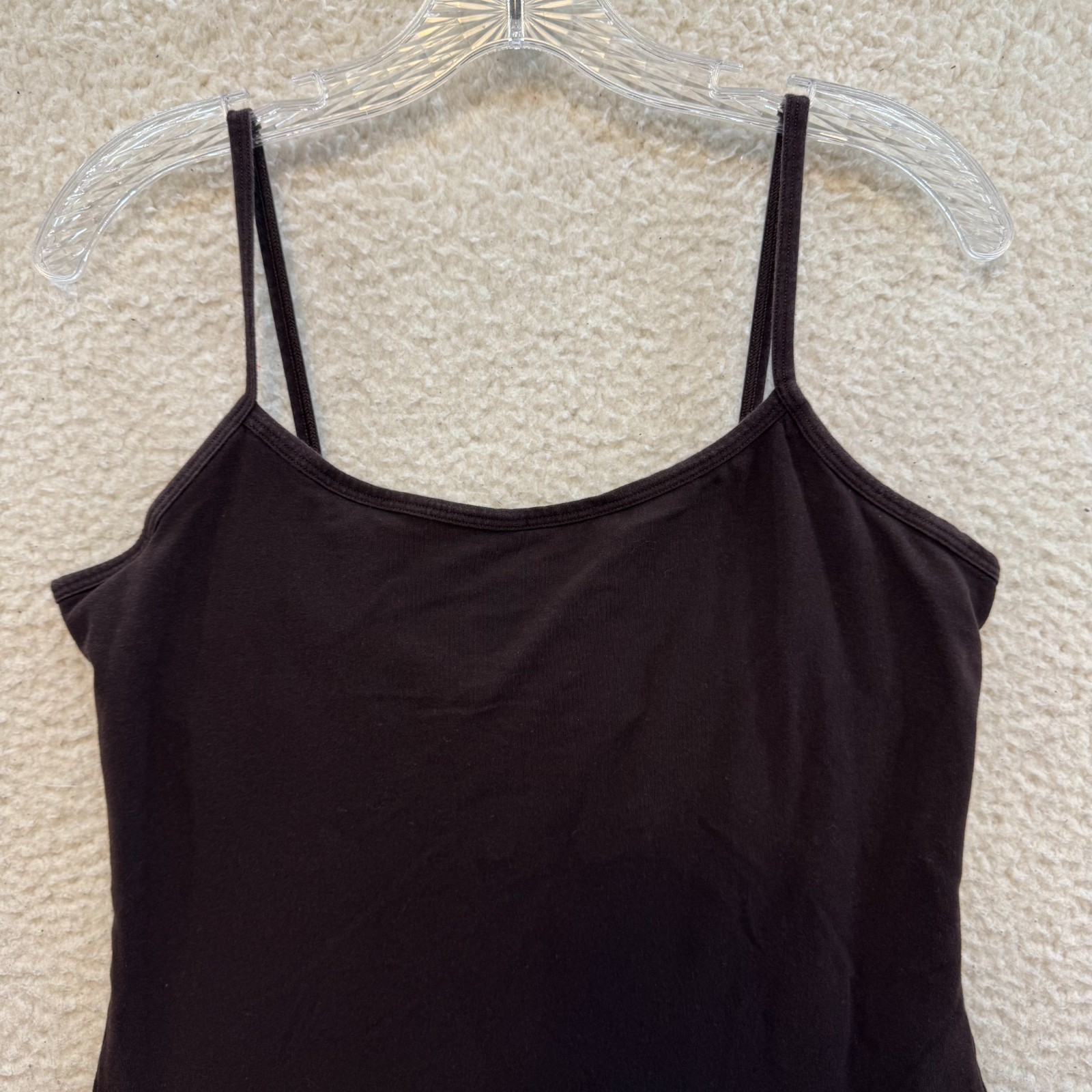 Y2K Vintage Victoria’s Secret Camisole Tank Top Large Brown Built-in-Bra Shelf