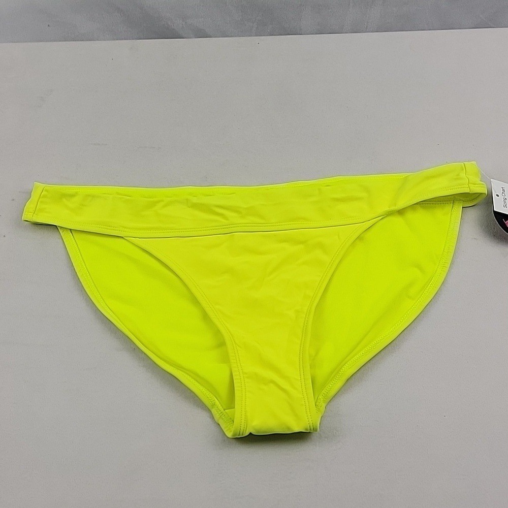 NWT No Boundaries neon yellow mid rise Bikini fit bottoms Size XL 15-17