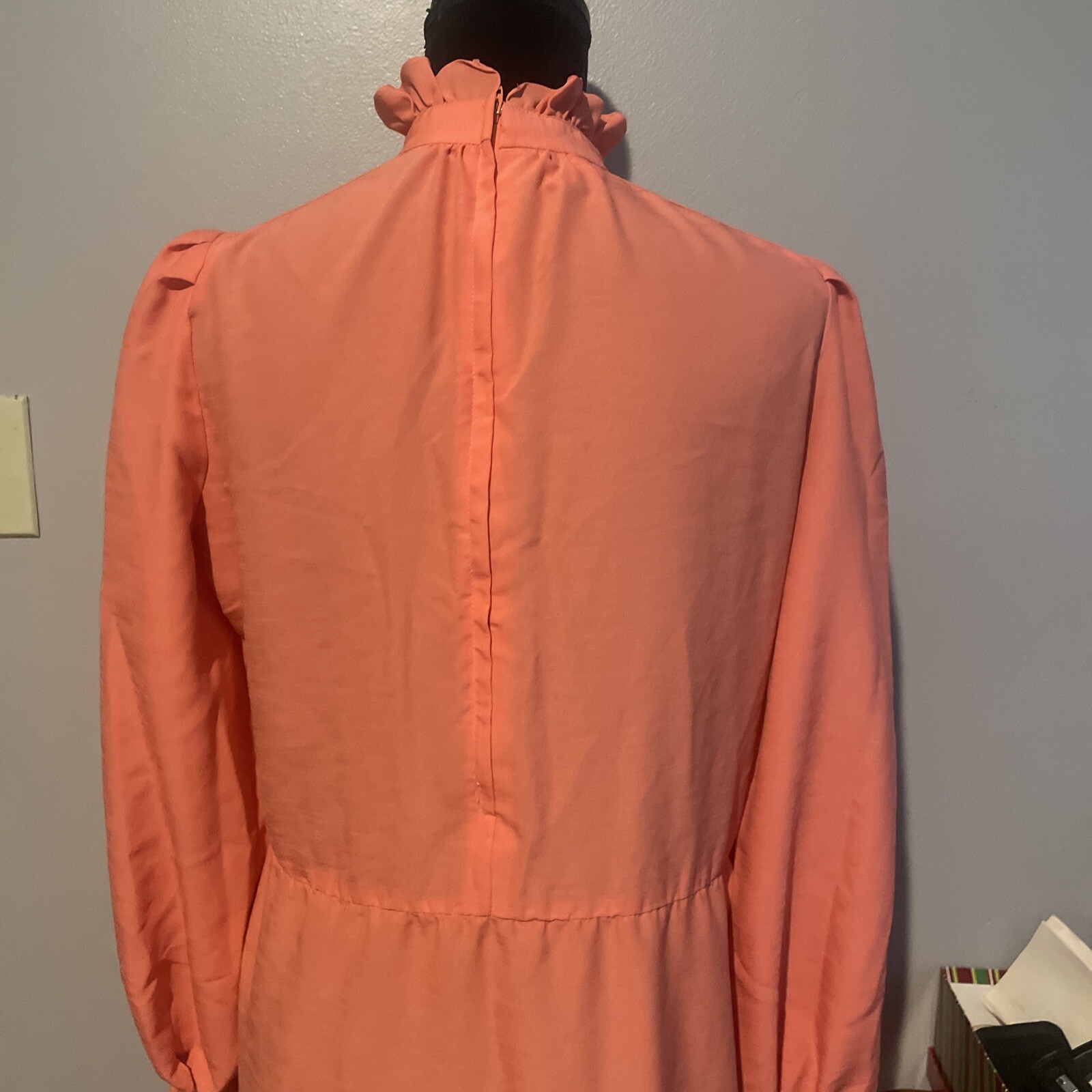 Vintage Willi Of California Womens Dress Coral Vtg Size 10 Runs Smaller No Belt