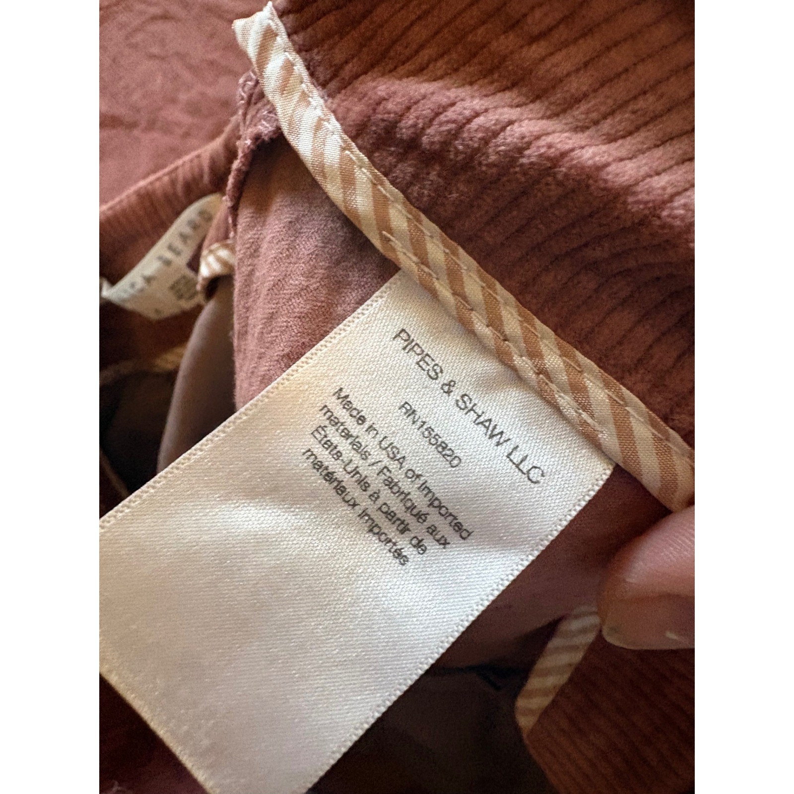 VERONICA BEARD Jiva Cropped Wide Leg Corduroy Pants In Mauve Size 6