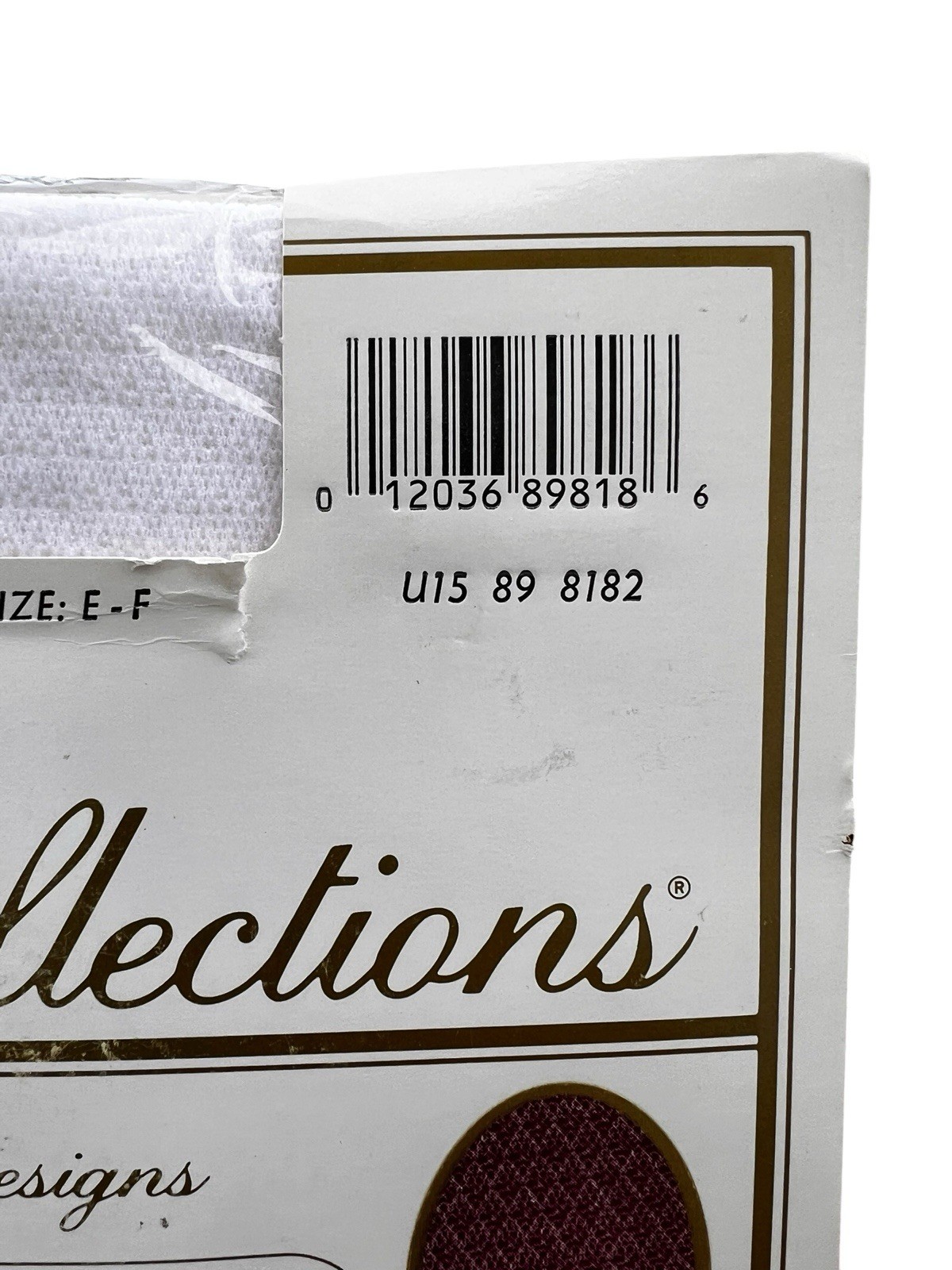 Vtg Hanes Silk Reflections Pantyhose Silky Designs Diamond Mesh White Sz EF NOS