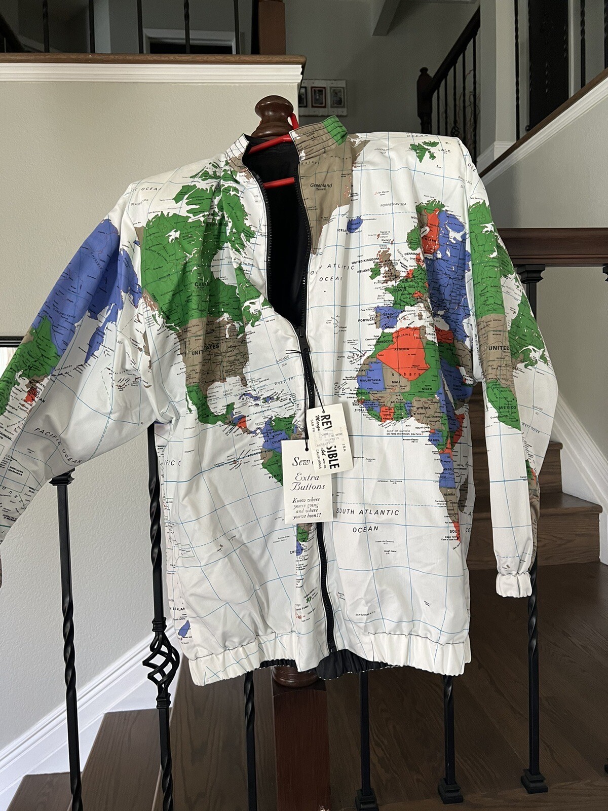 Vintage MARGUERITE RUBEL Wearin The World Wind Breaker Jacket Womens NWTs