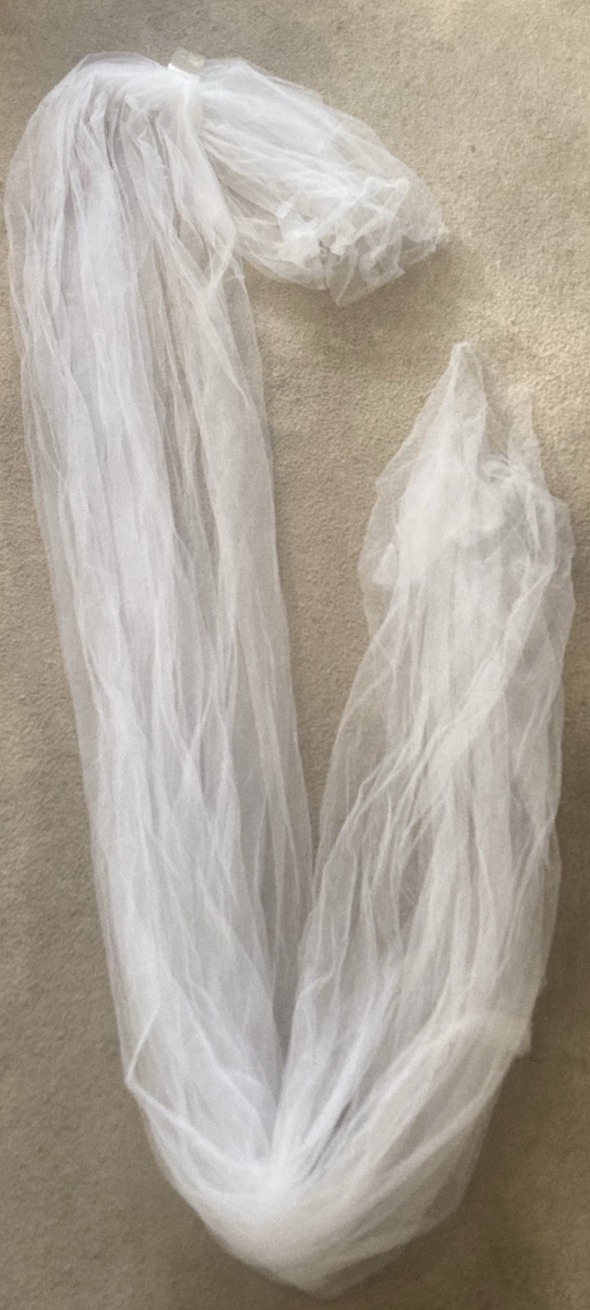Vintage Custom Handmade Wedding Dress w/ Train & Veil – 1960s