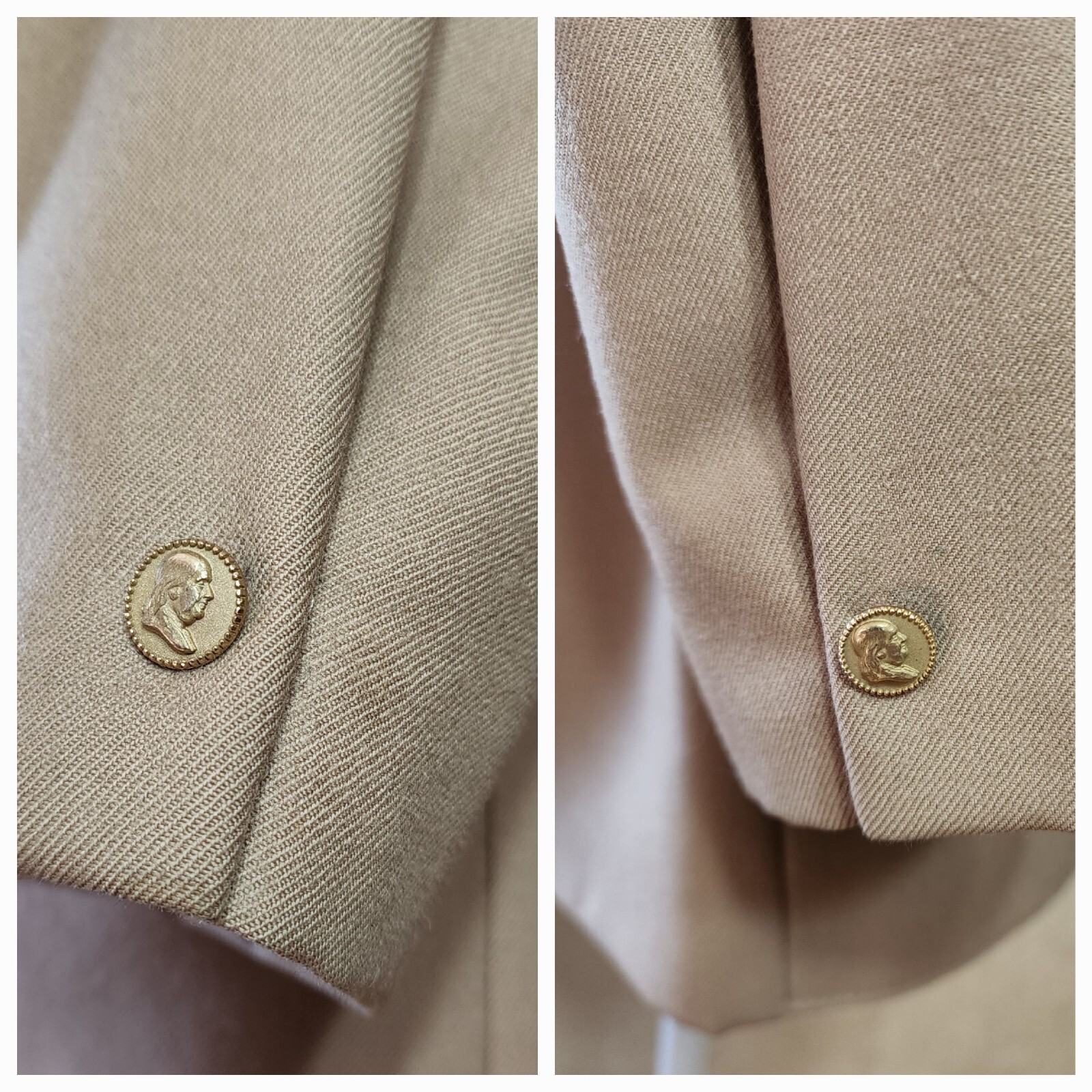 Womens Vintage Giorgio Sant’ Angelo Blazer Size 4 10K Benjamin Franklin Buttons