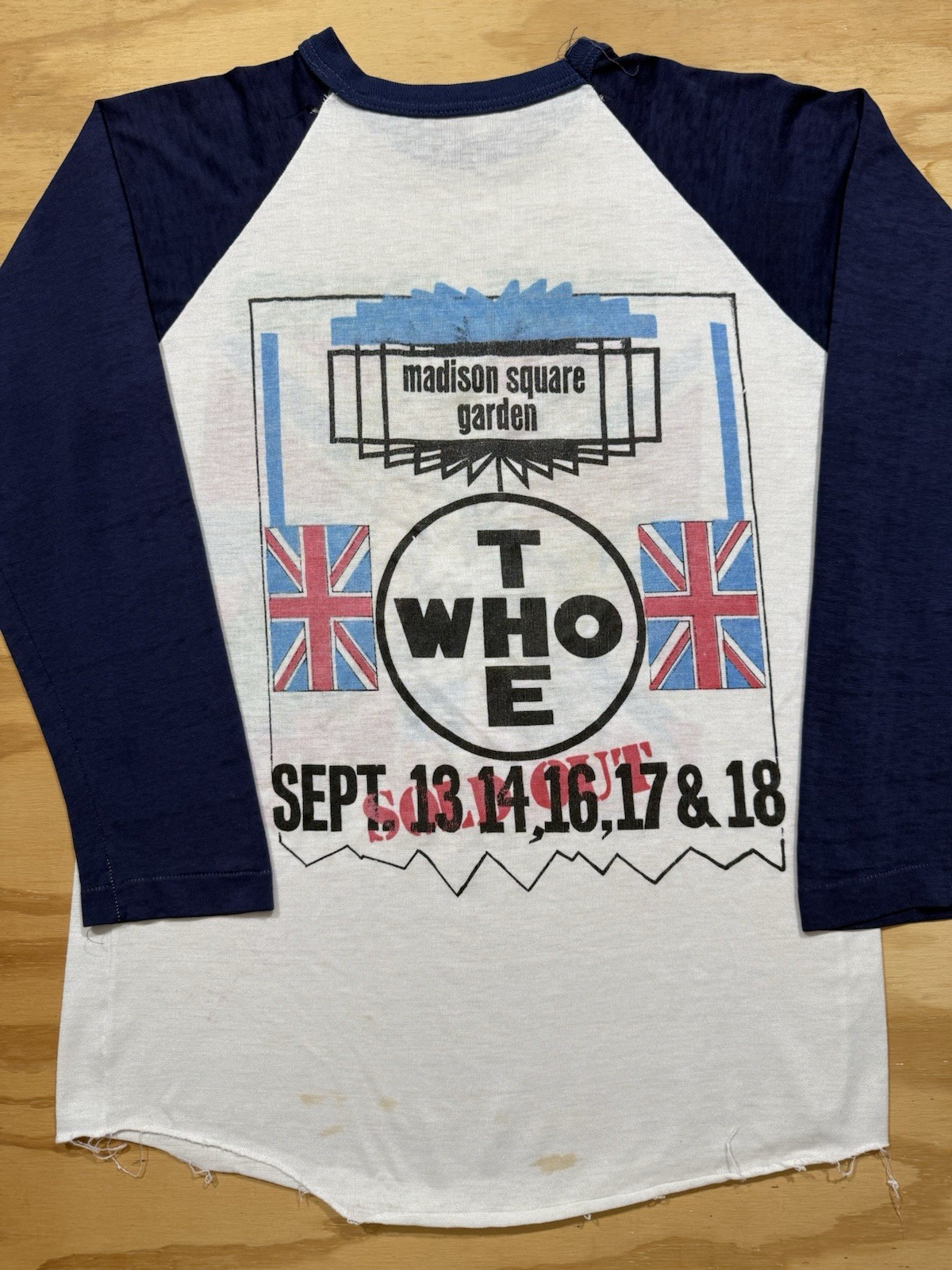 Vintage 70s 80s The Who Raglan Shirt Long Live Rock Tour Band Concert L
