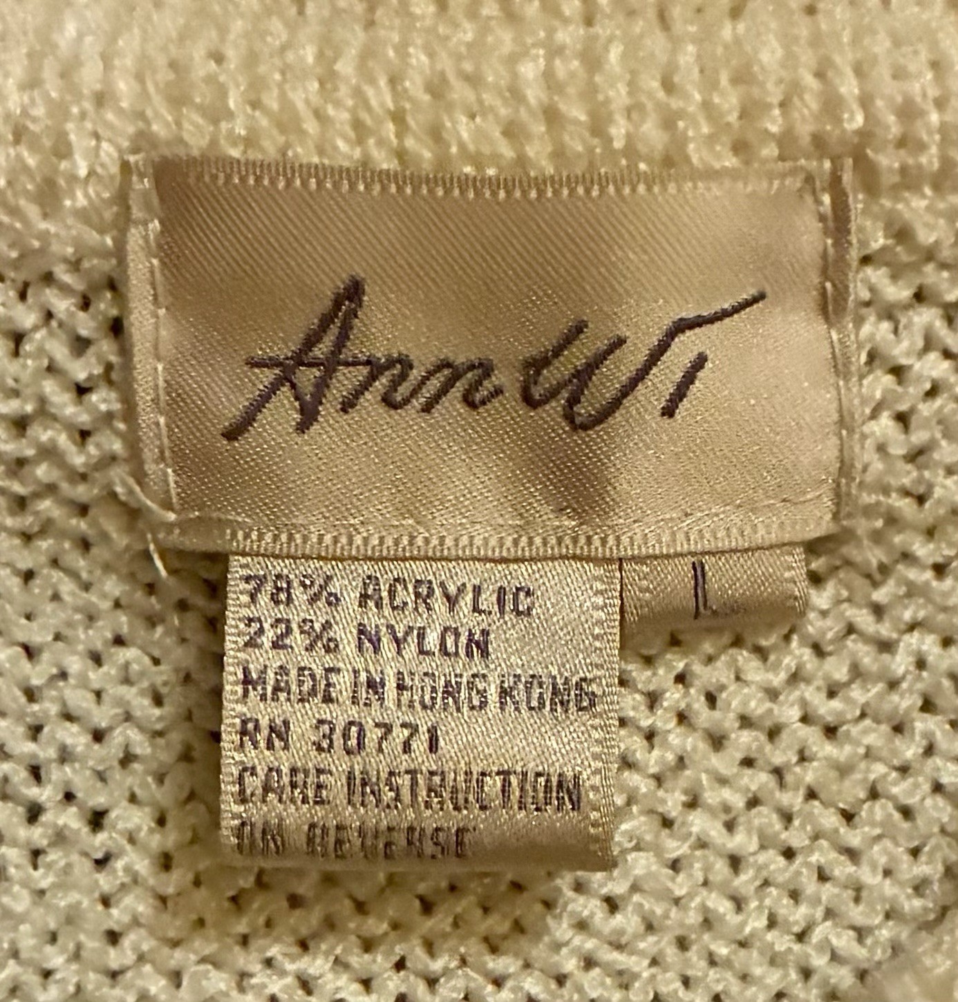 ANN WI VINTAGE 1980S CHESS THEMED BLACK WHITE & GOLD EMBROIDERED WOMENS SWEATER