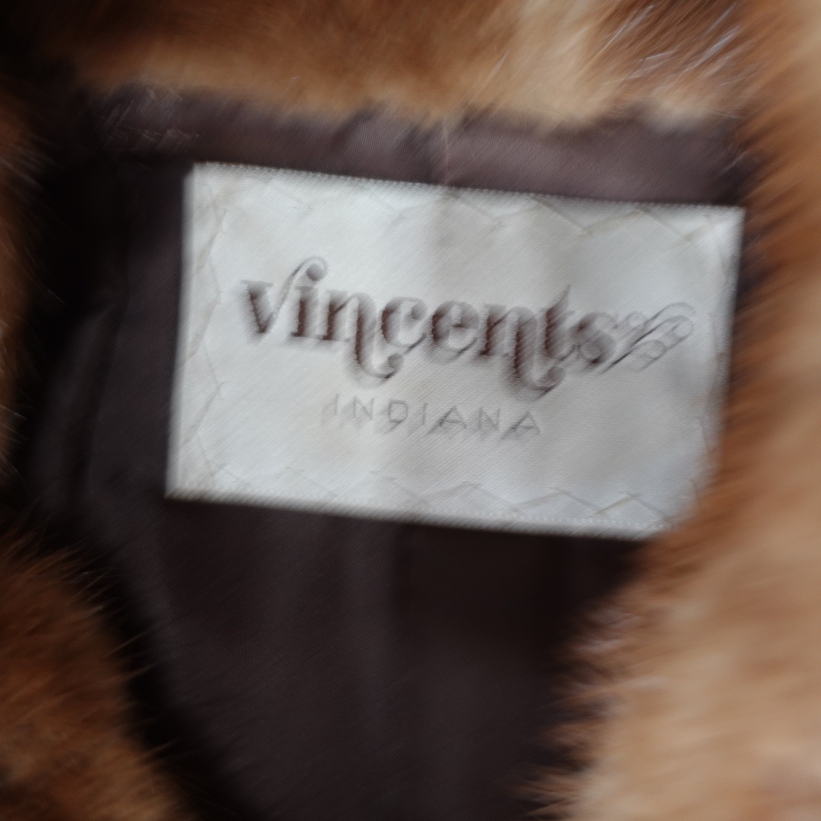 Vintage 90s Vincent’s Indiana Brown Mink Fur Coat Women’s M Removable Sleeves