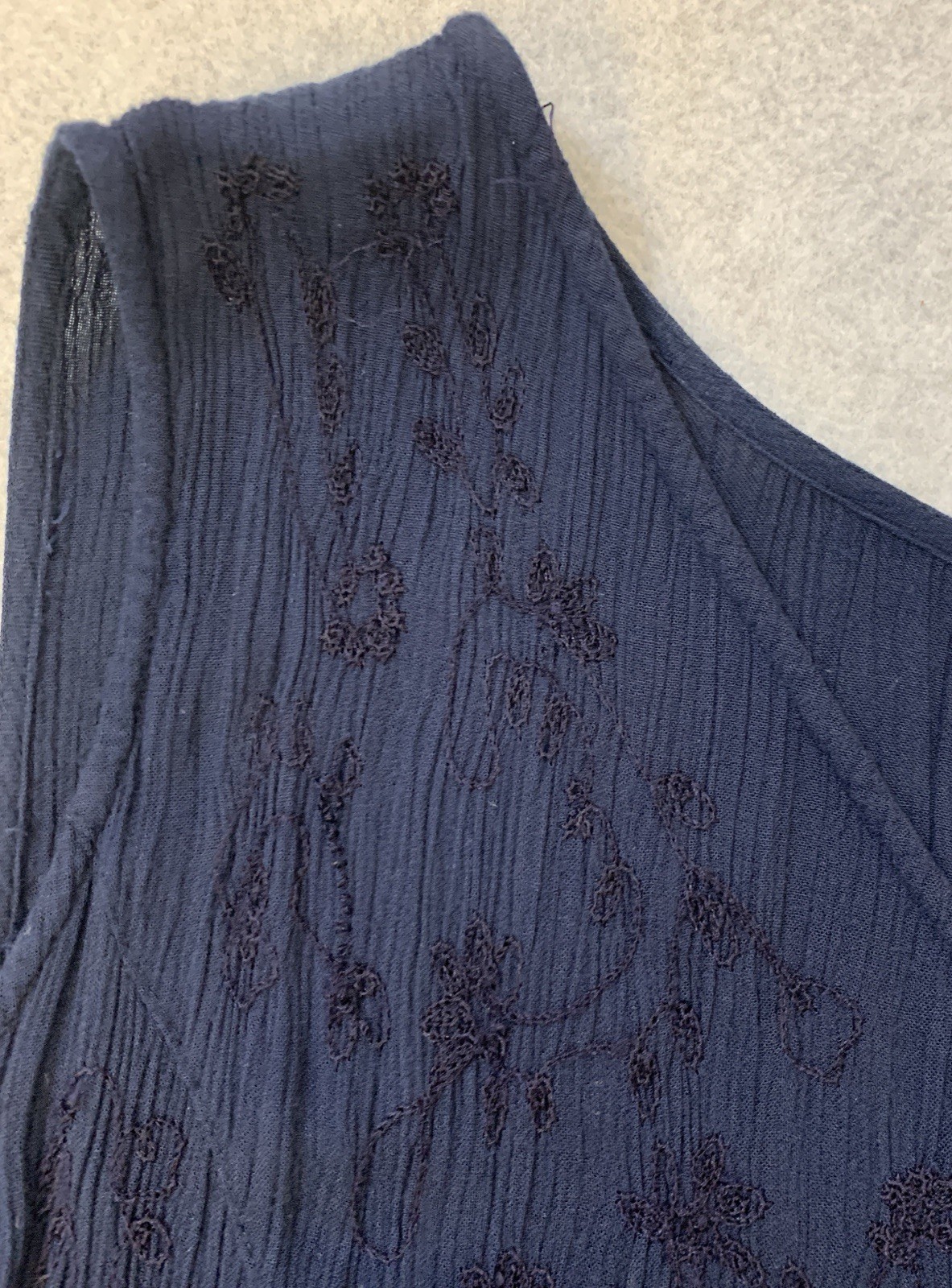 VTG Newport News Maxi Dress Womens 3X Blue Sleeveless Beachy Coastal Vacation