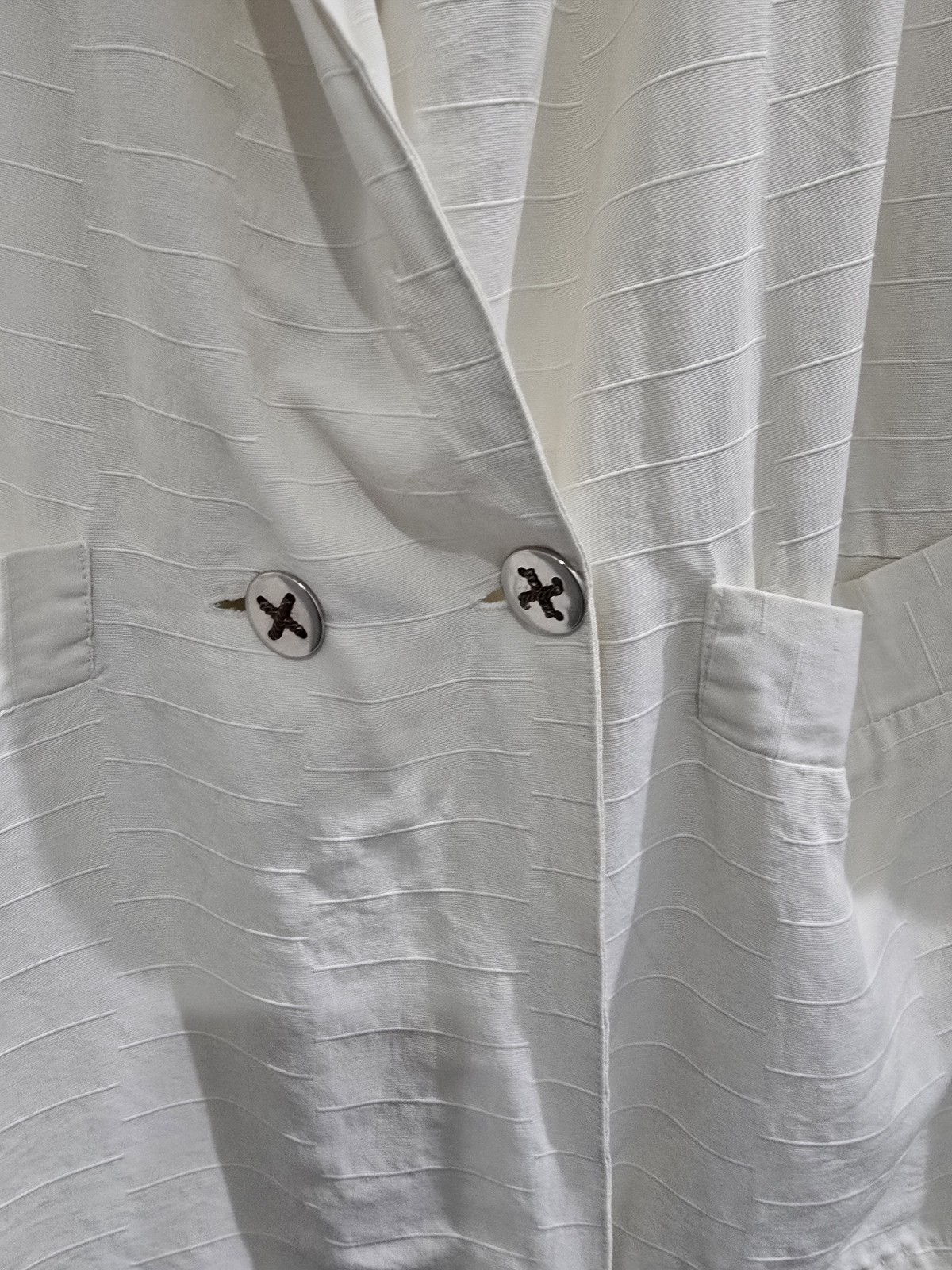 Jackpot Womens Vintage 70s Blazer Relaxed Fit Chic Structured Cream Color EUC