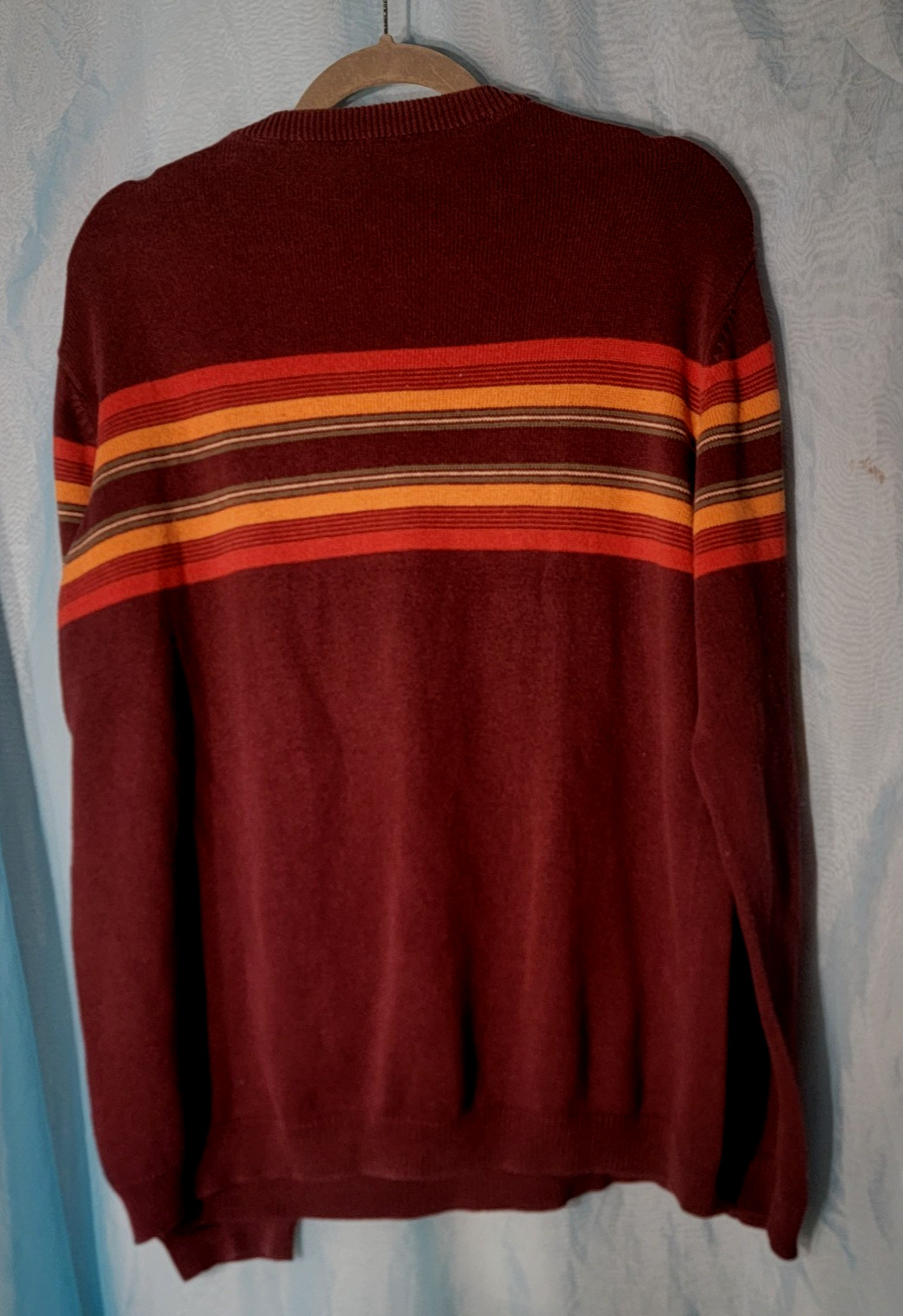 Vintage Perry Ellis Handknit Cotton Striped Sweater M