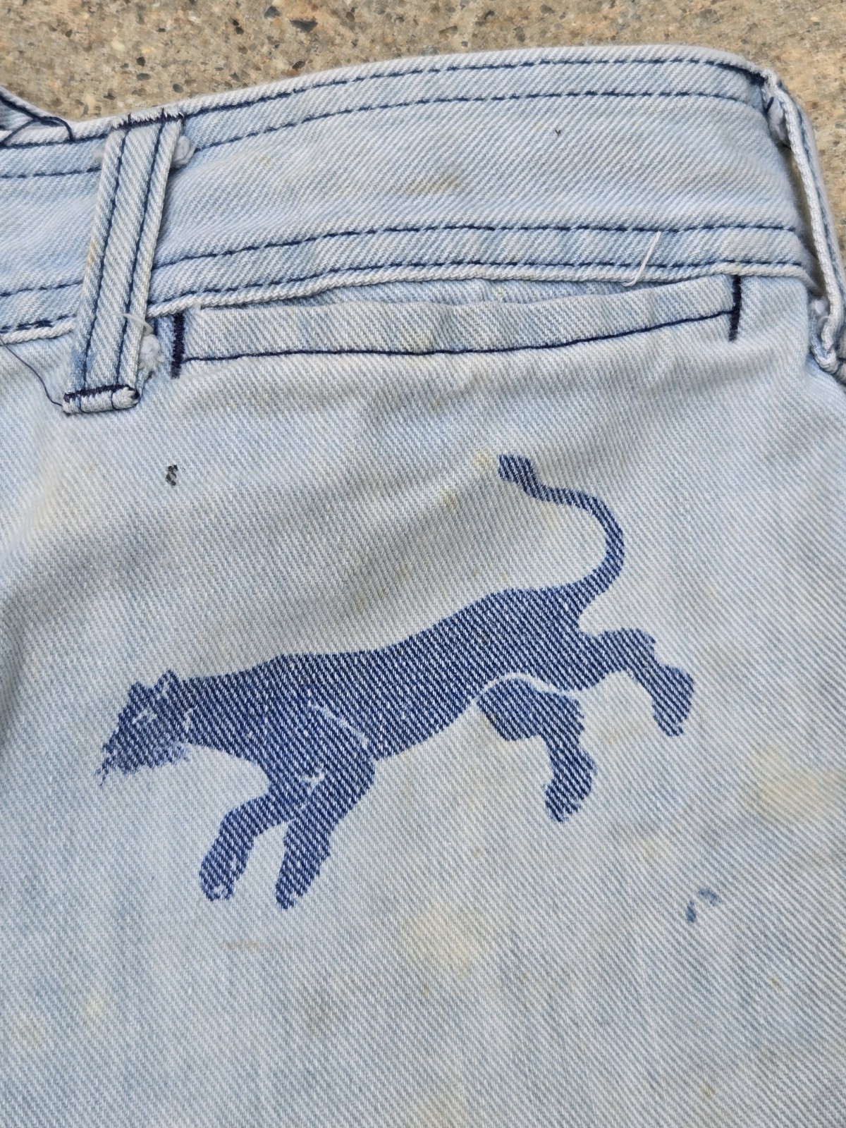 Vintage 1970s Faded Glory Bell Bottom Jeans Women’s Distressed Wildcat Denim