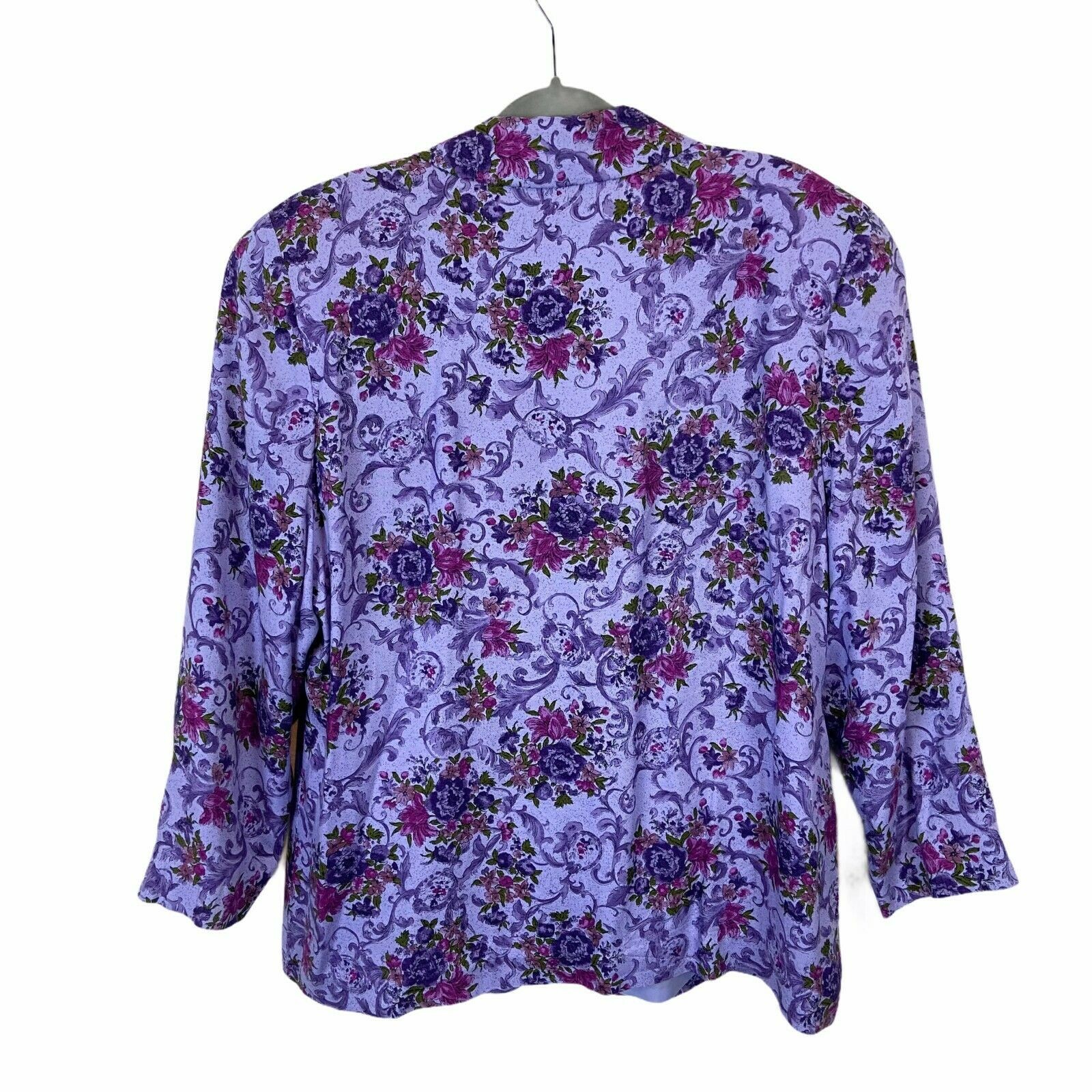 Pendleton Blazer Women Size 18 W Country Sophisticates Floral Purple VTG Library