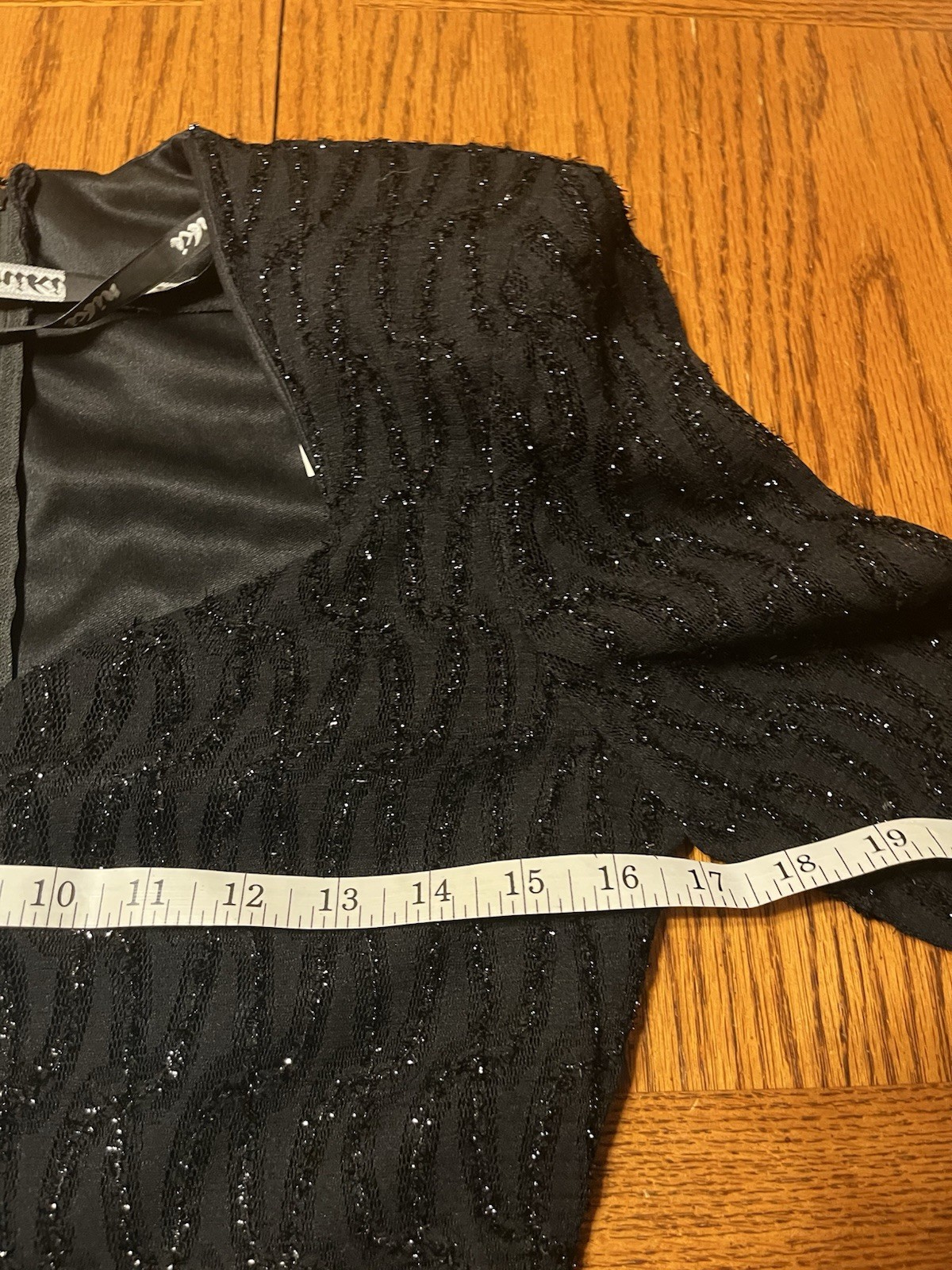 Vtg 80s 90s Niki Originals Dress 10 Medium Black Cocktail Party Sparkle