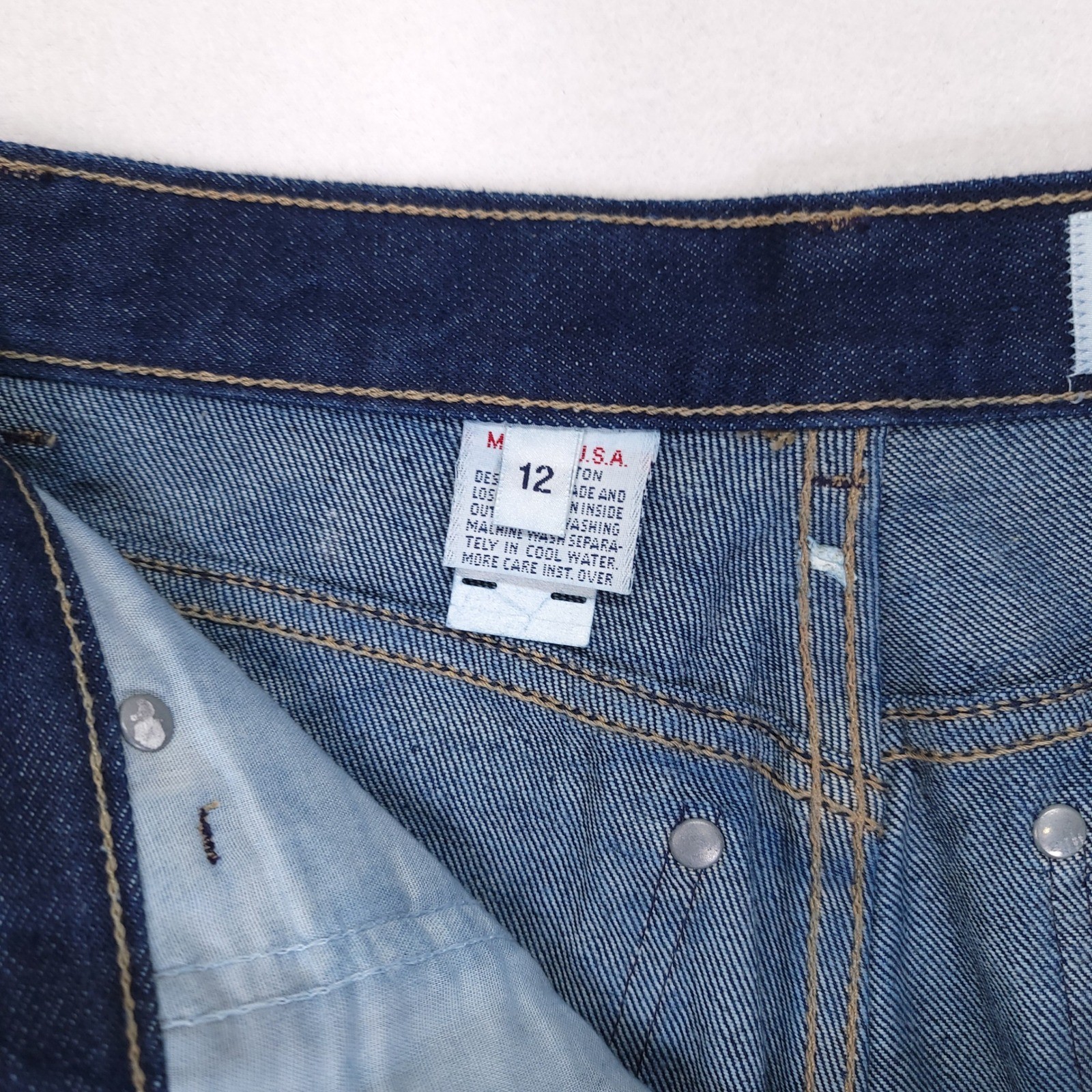 Deadstock Calvin Klein Womens High Waist Cigarette Leg Jeans Dark Wash USA 12