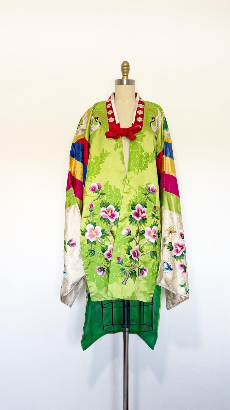Vintage Korean Wedding Robe / Embroidered Robe / One Size