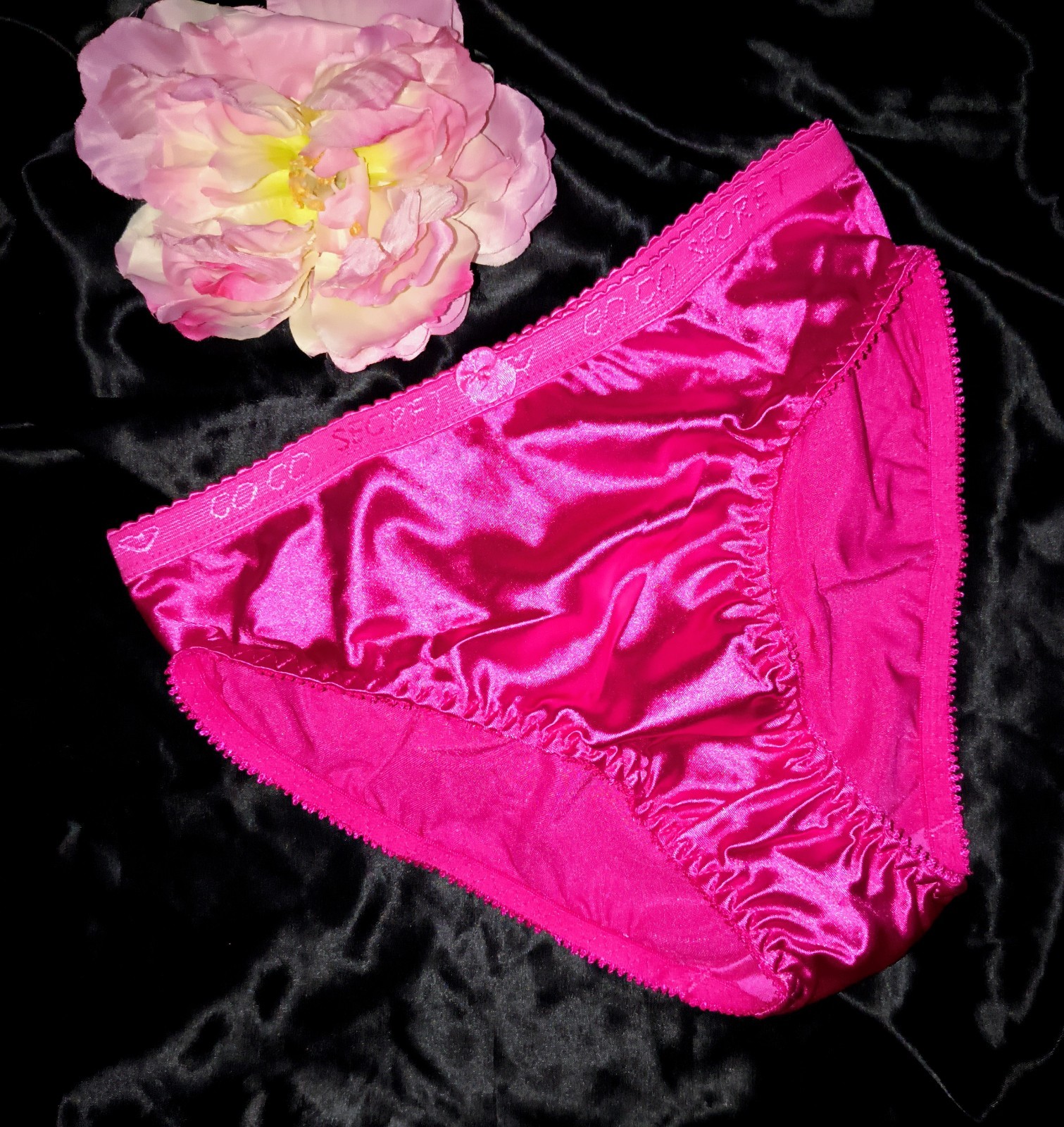 Vintage Coco Secret Second Skin Satin Brief Panties FUCHSIA 💗 Size Medium/6 Nwt