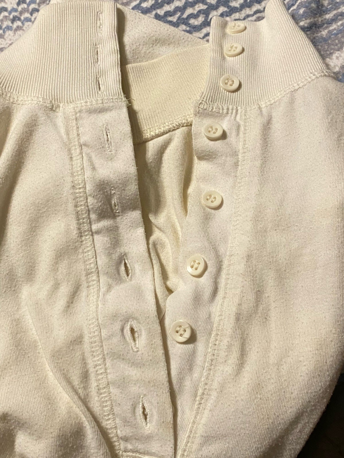 VTG 90s Mervyns Partners Women’s Shirt Sz M Cream White Boxy Buttons Batwing