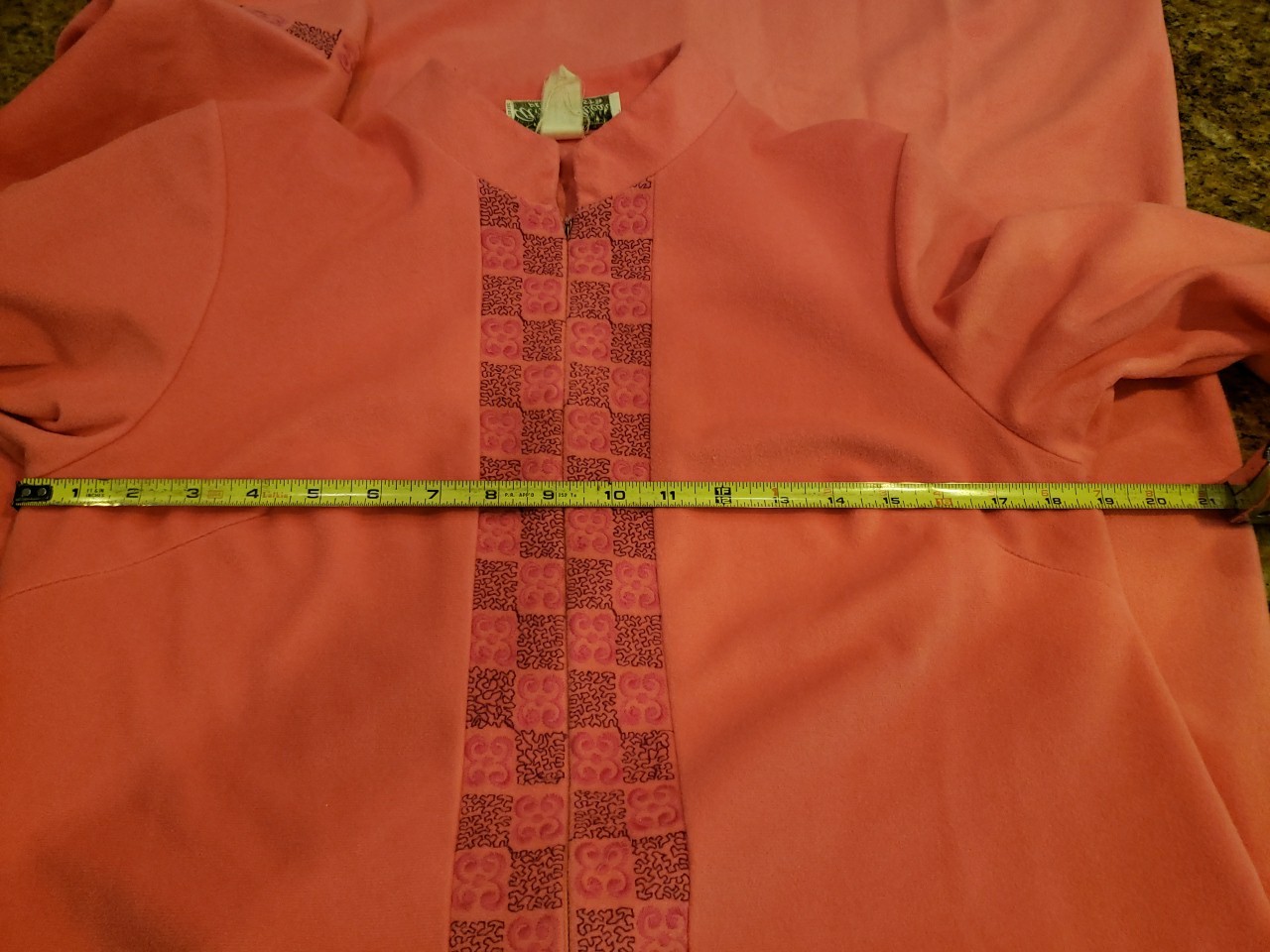 Vintage SEARS Women’s Best At Home Wear Perma Prest Zip Up Pink Housecoat