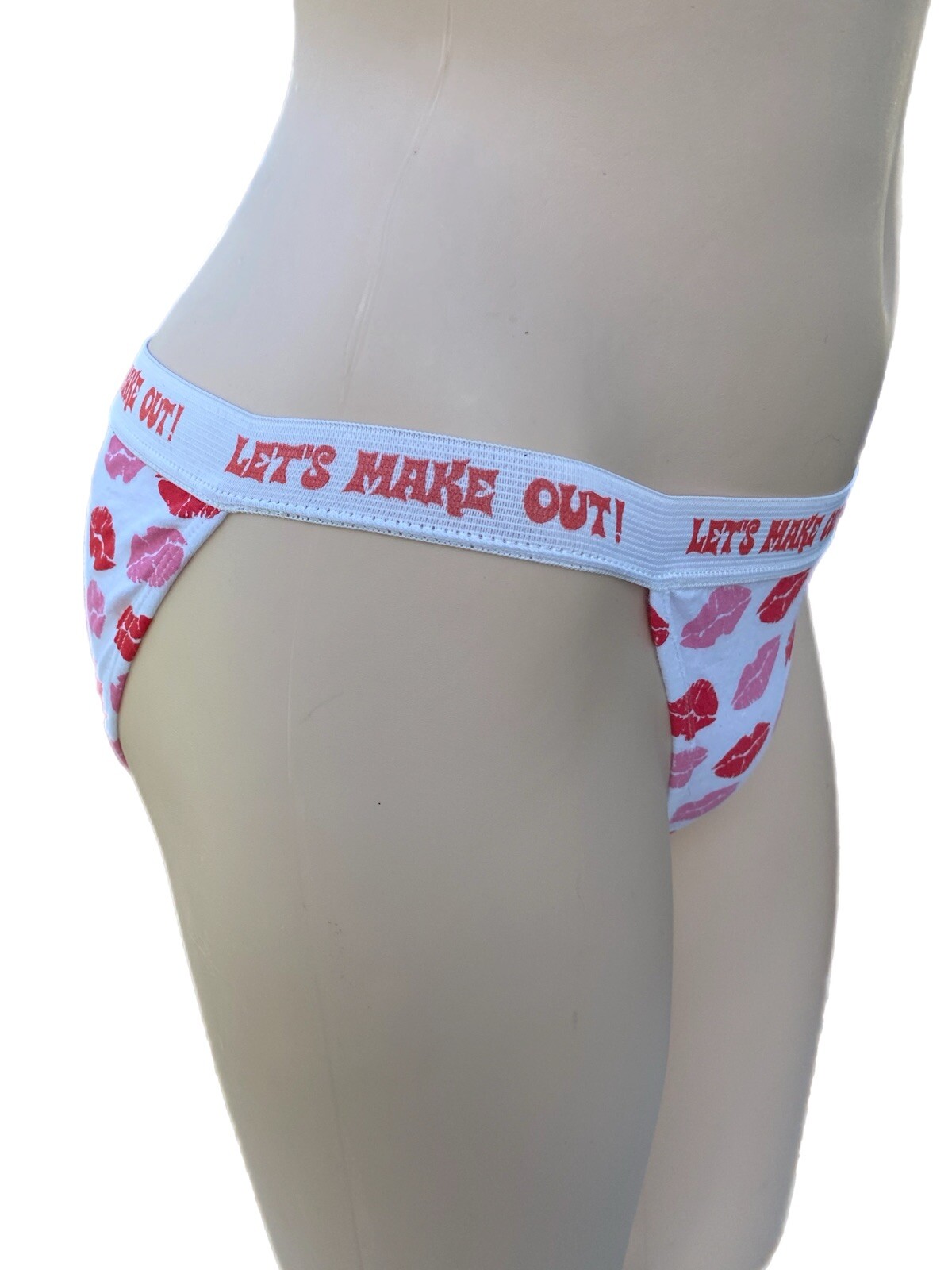 Y2K Vintage 2K Deadstock Let’s Make Out Lips Bikini Panty Coquette Low Rise M/6