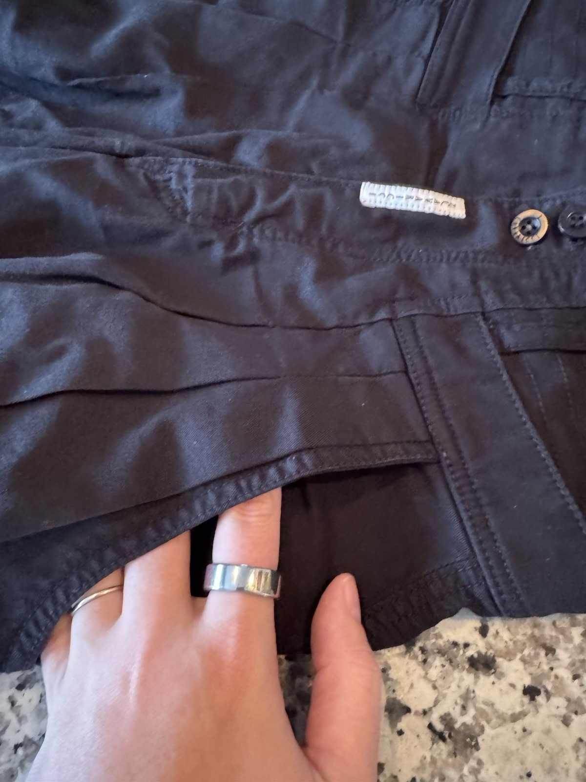 Vintage Z Cavaricci Black Pleated Pants High Rise 100% Cotton USA Size 25