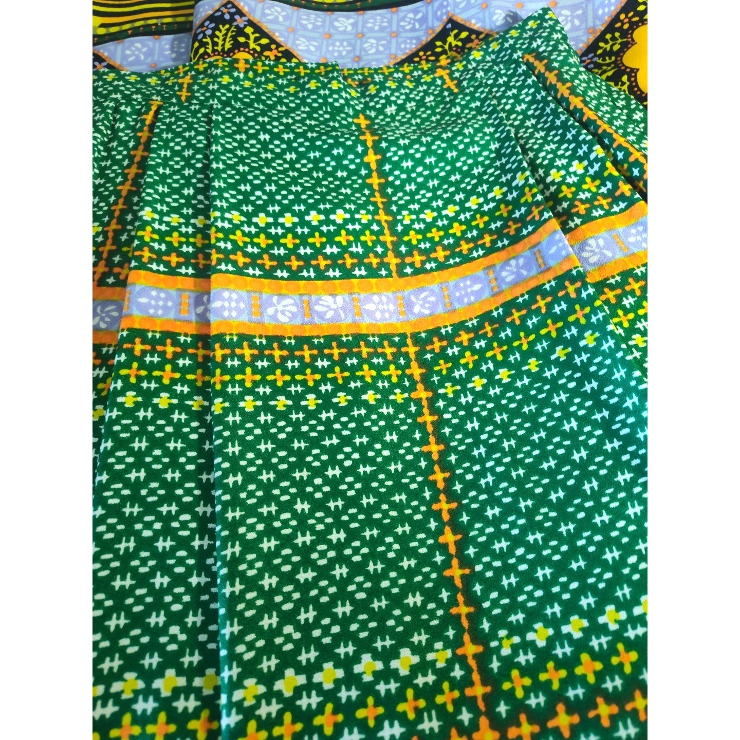 Malbe Originals Vintage Maxi Skirt Size 9/10 Colorful Happy Hippie Festival 70s