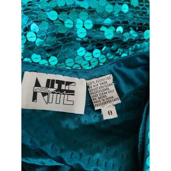 90s Green Sequin Mini Dress