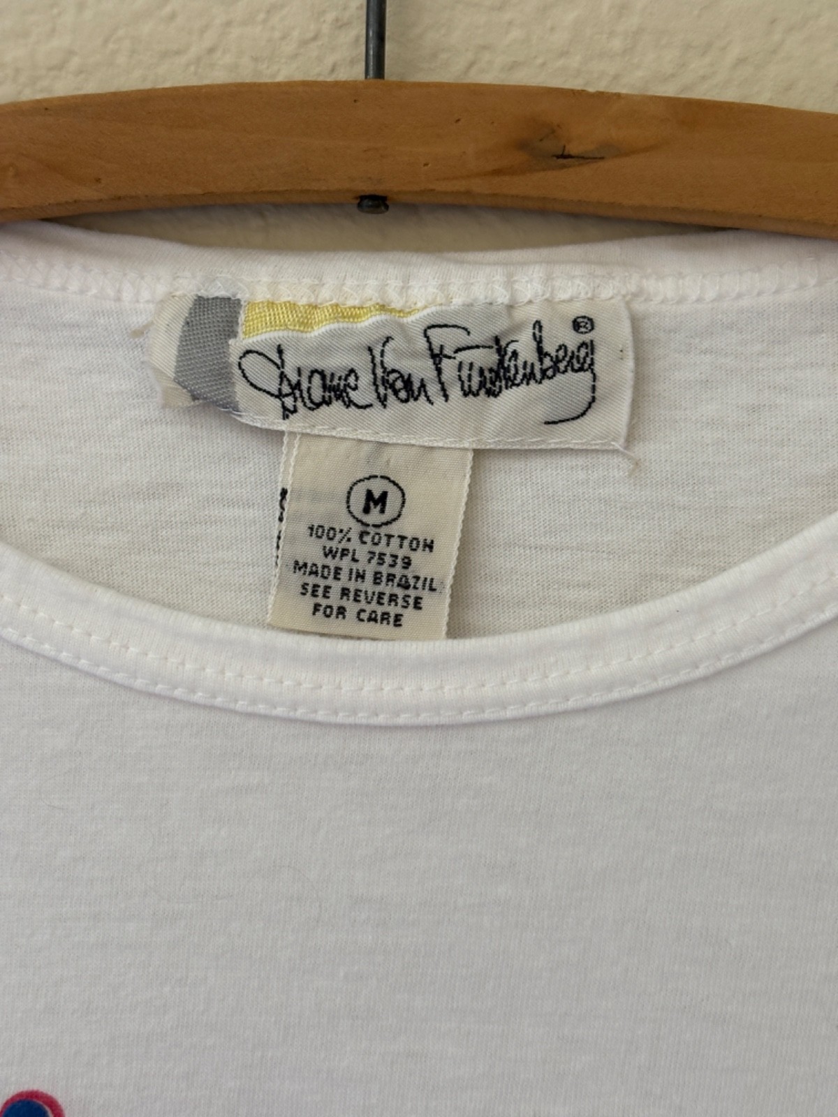 Vintage 80s Diane Von Furstenberg Cotton T-shirt Wheeling 81′ Bicycle