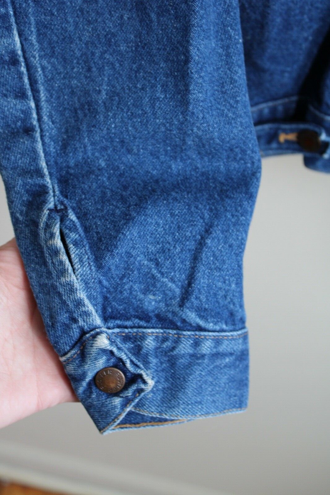 Vtg Rustler M Blue 13 oz Denim Jean Button-Front Jacket Unisex SJ2