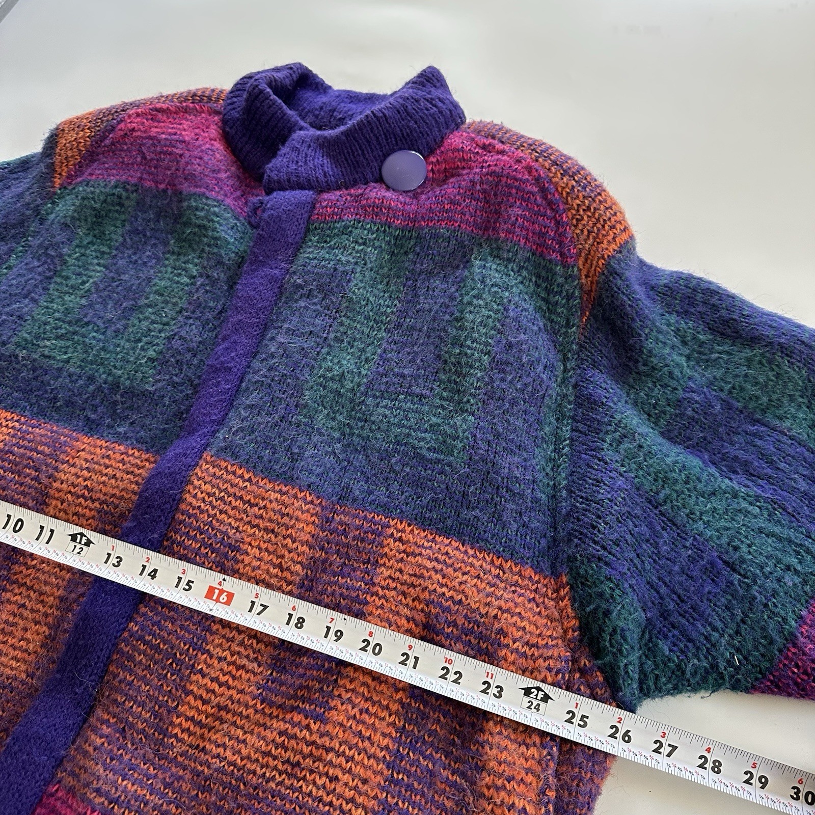 VTG Carlisle Couture Sweater Jacket Large Long Oversized Funky Knit Womens