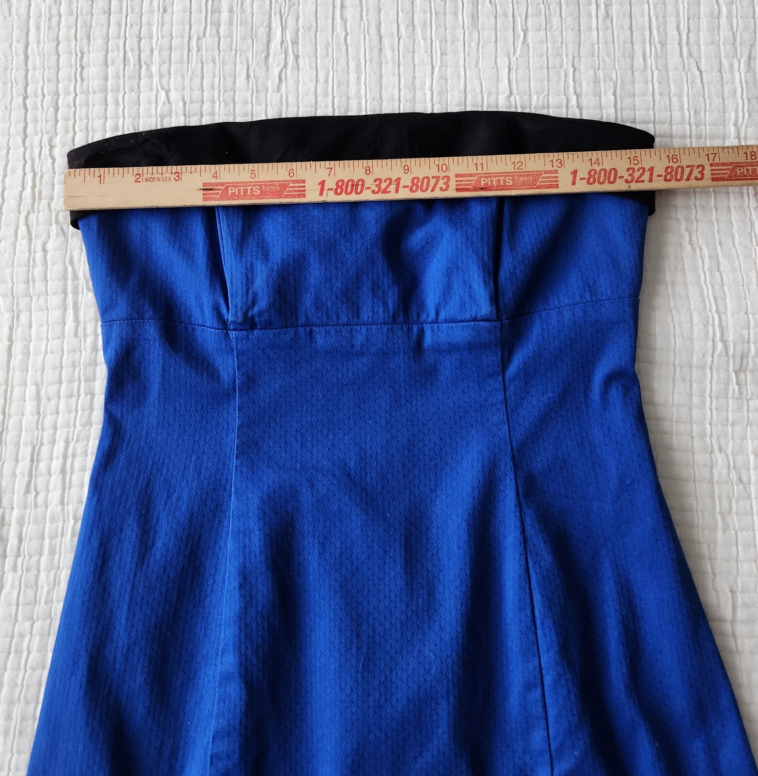 Vintage B. Darlin Strapless Colorblock Dress Size 9/10 Blue White Black