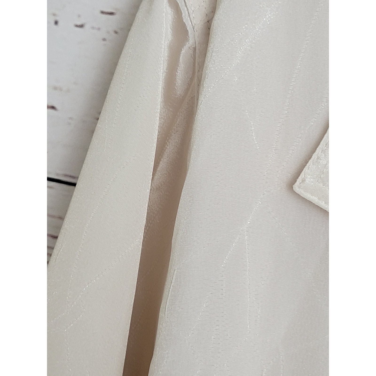 VTG Justine Todd Dress 80s Secretary Career Colorblock Cream Green Womens 12