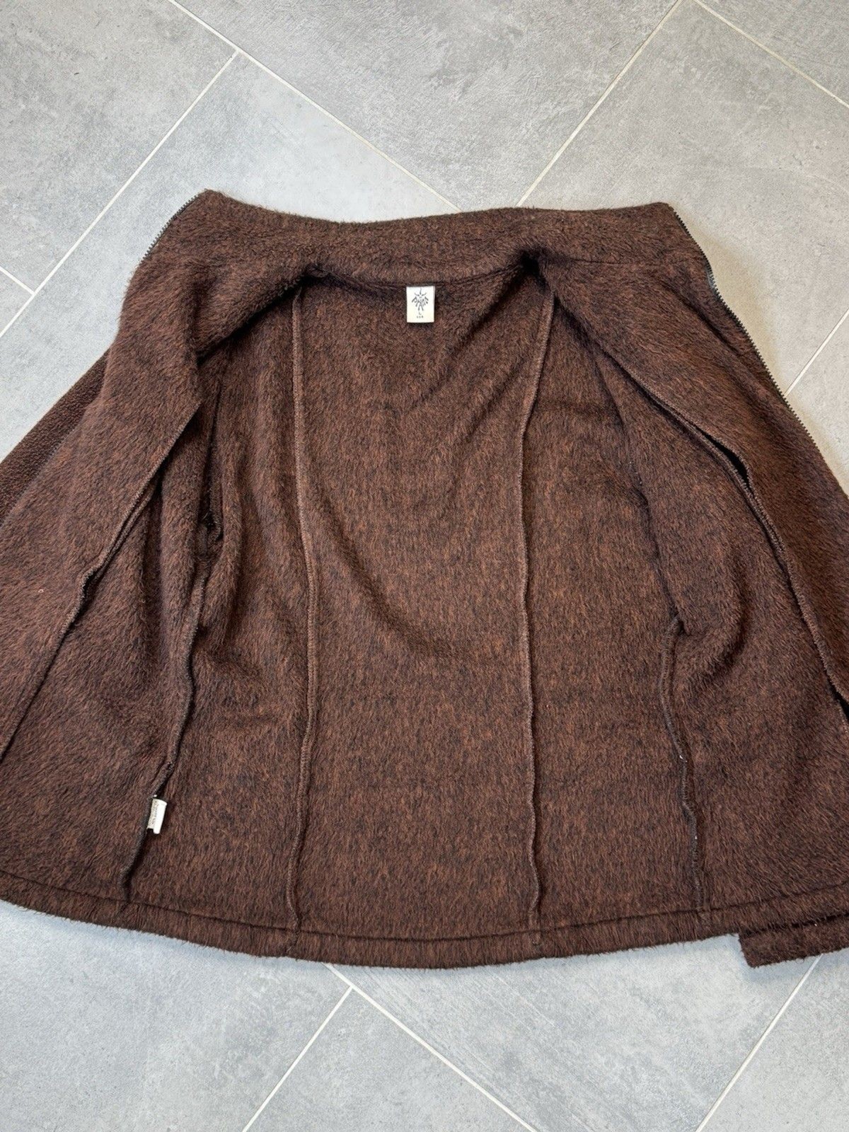 Prana Women’s Sherpa Fleece Jacket Maroon Full Zip L Vintage Made in USA