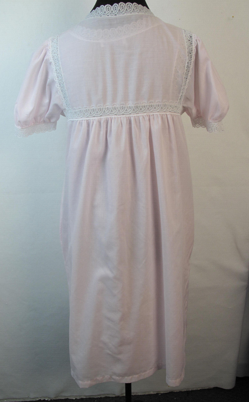 Vintage Evensong Made in USA 2pc Pink Nightgown Sleepwear Size S