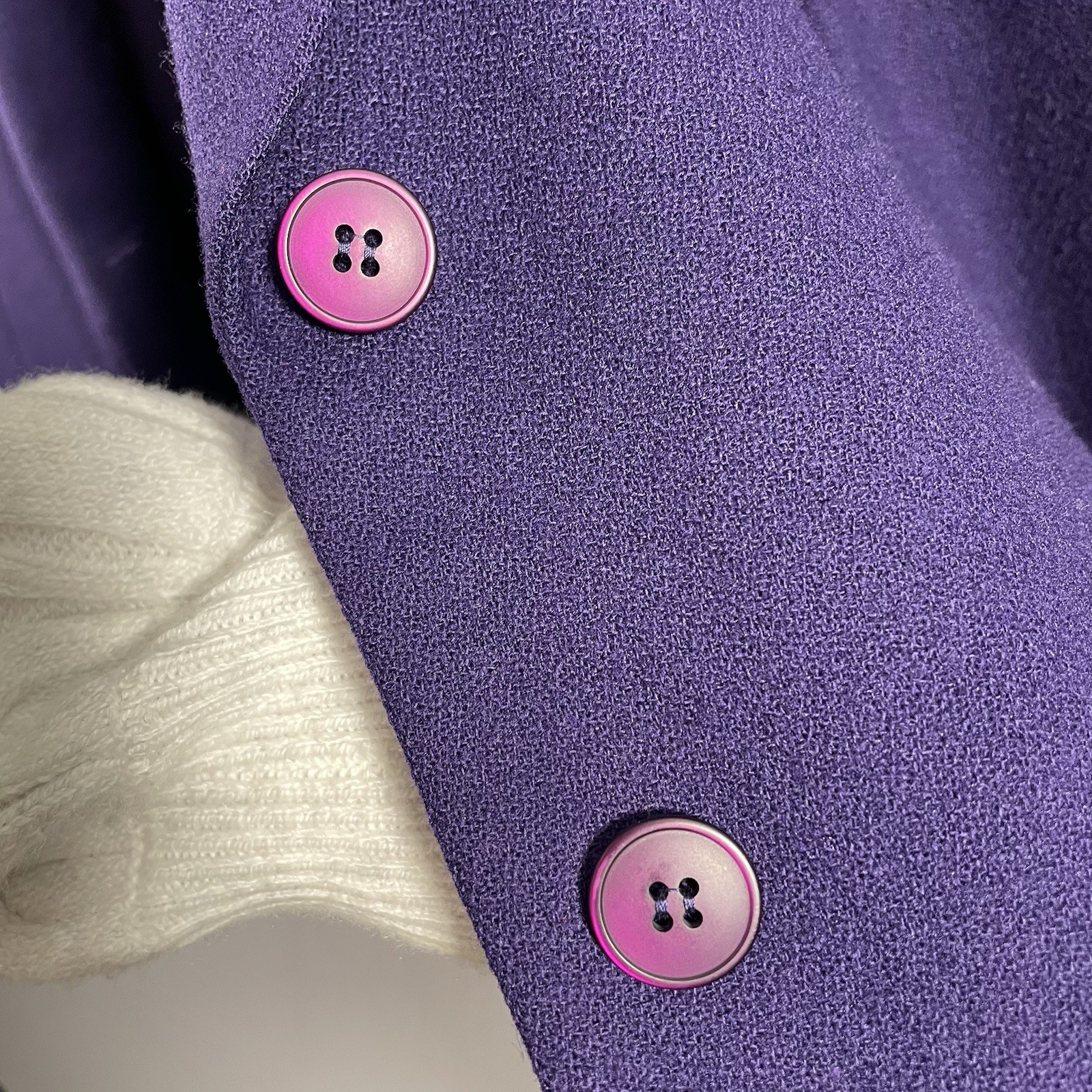 Vintage 1980’s Pendleton Wool Crepe Suit Skirt Blazer Purple USA Sz 8 *READ*