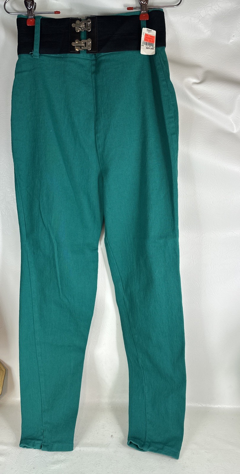 Vintage A. Smile Gelati Green High Waisted Elastic Waist Pants SJ05118 Womens 13