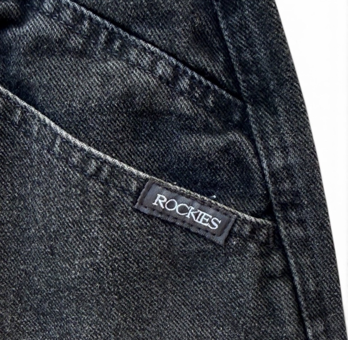 Vintage Rockies Bareback Black High Rise Western Mom Jeans Tag 26 Measures 24×35