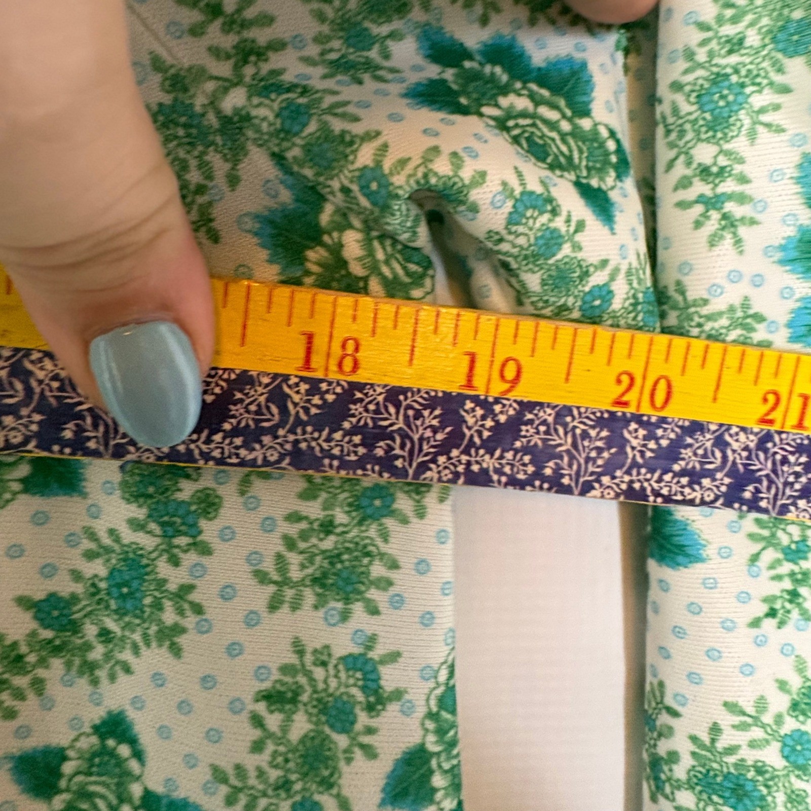 Vintage Elaine Sklar Green Floral Zip Front Maxi Robe Housecoat Pocket Small