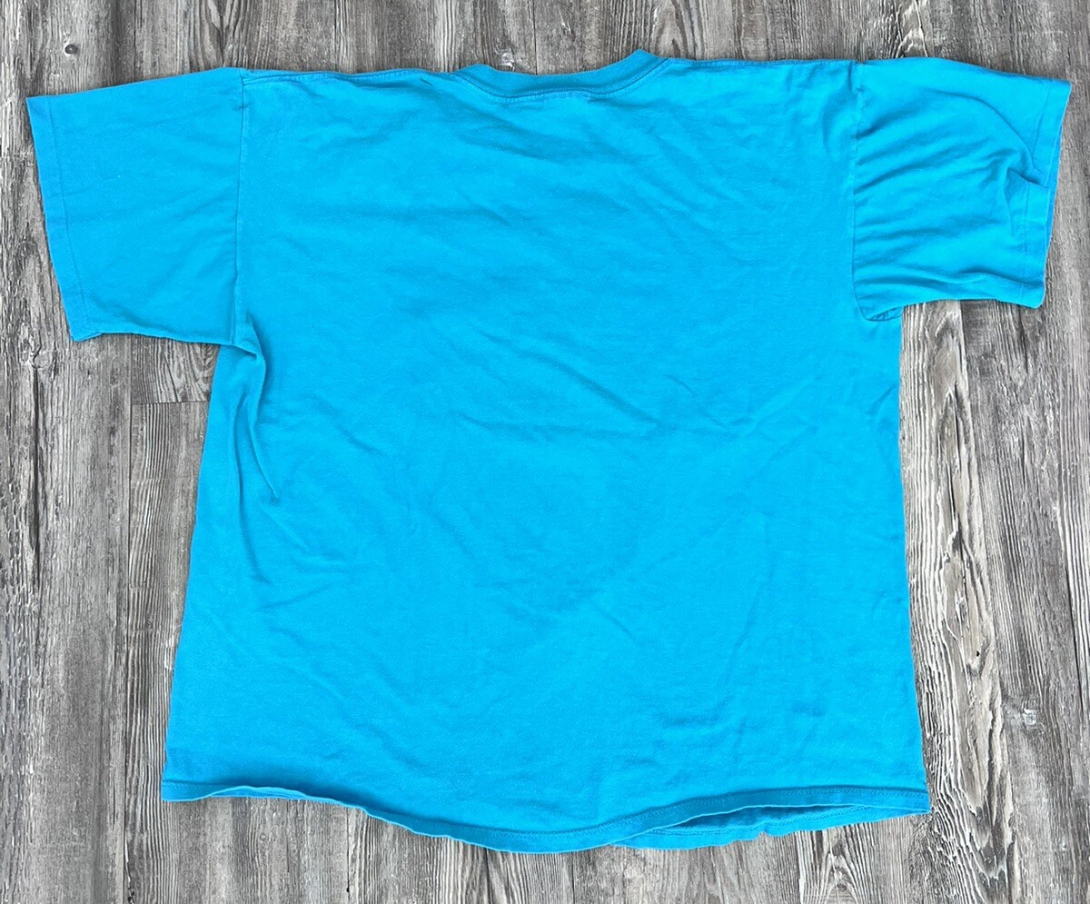 Vintage 90s Types of Cats T-shirt XL blue Calico Alley Tiger Tom B3