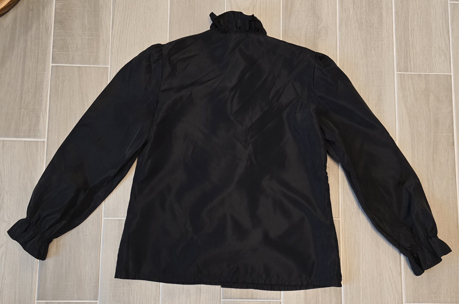 Sears The Fashion Place Womens Dress Shirt Size Medium Black Ruffles Grandmacore