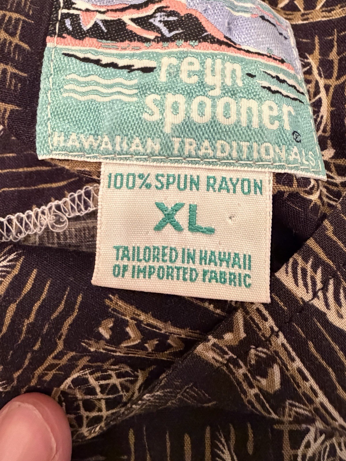 Vintage Reyn Spooner Hawaiian Sleeveless Dress Palm Trees & Pineapples Print XL