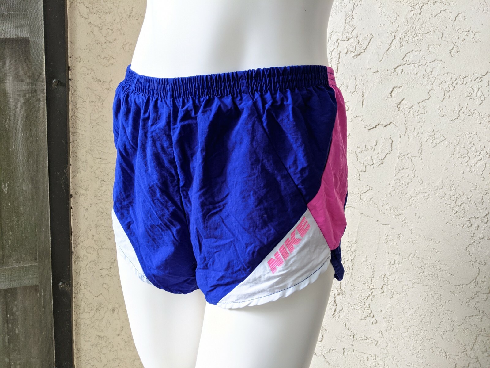 Vintage 80s NIKE Sprinting Running Shorts Purple Pink Small Made In USA