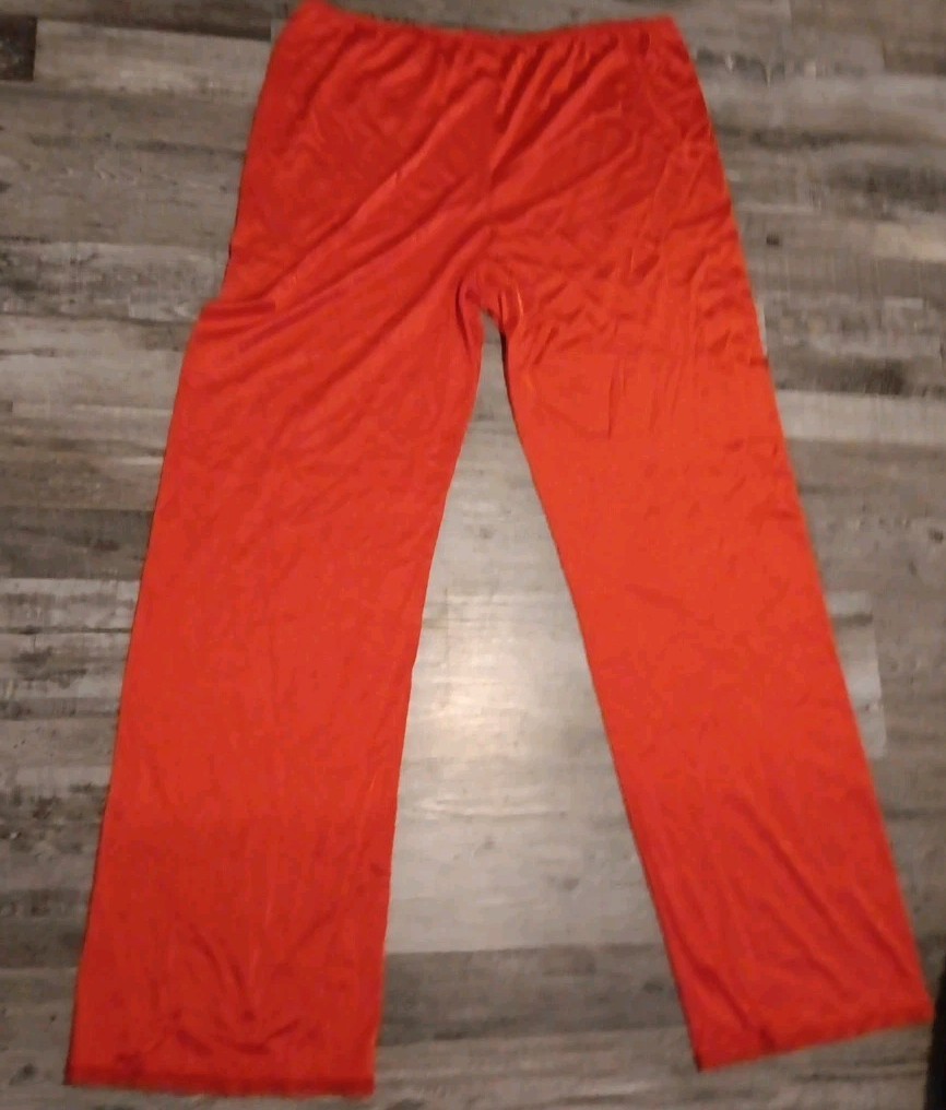 Vintage Jenelle of California Wrap Robe Top Red Bottoms Lace Pajamas Large Tall