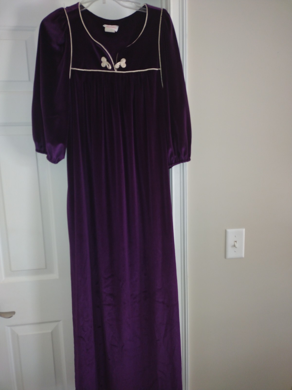 Velvet Louisa Purple Long Gown Med 12 – 14 Made in USA