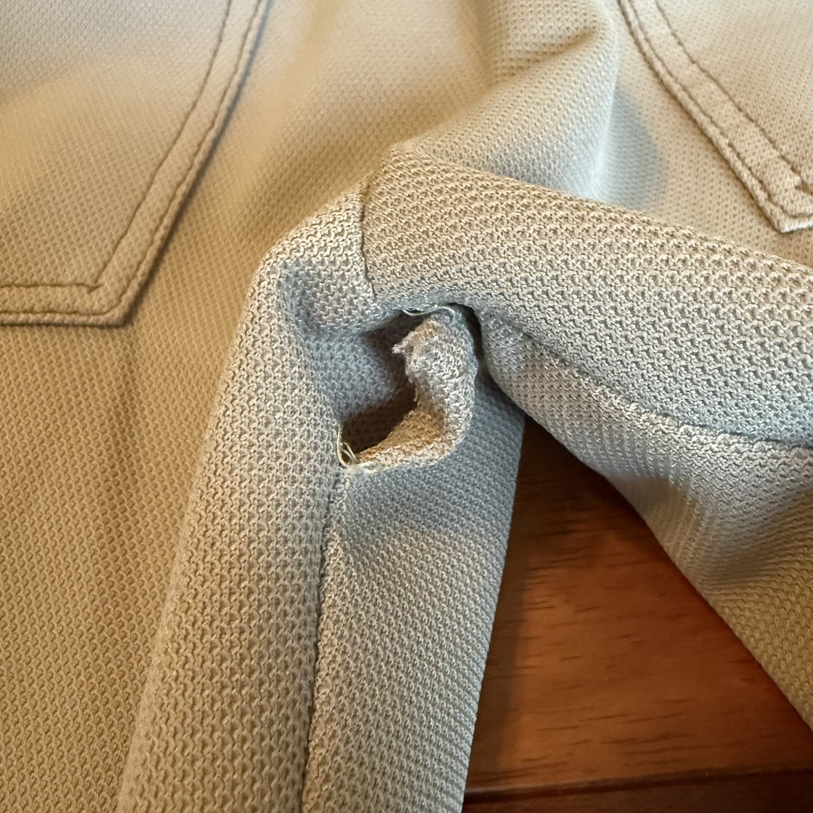 Vintage 70s Farah Flared Bell Bottom Polyester Dress Pants Beige 26×30
