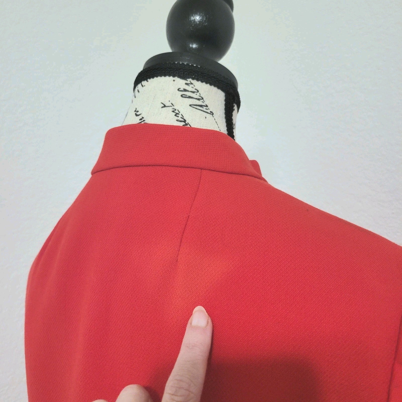 Vintage 60s Red Cropped Jacket Mod Retro Military Majorette Womens Small