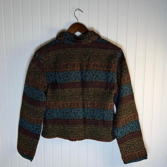 Vintage Flashback cropped tapestry jacket size M