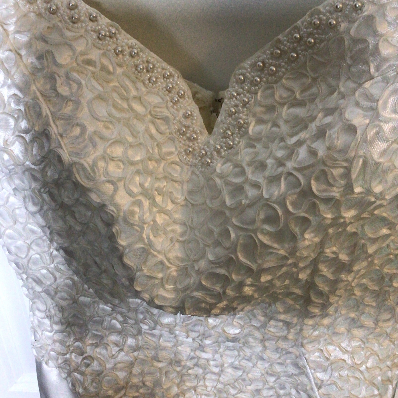 Vintage Mike Benet Beaded Wedding Dress Formal SZ 8