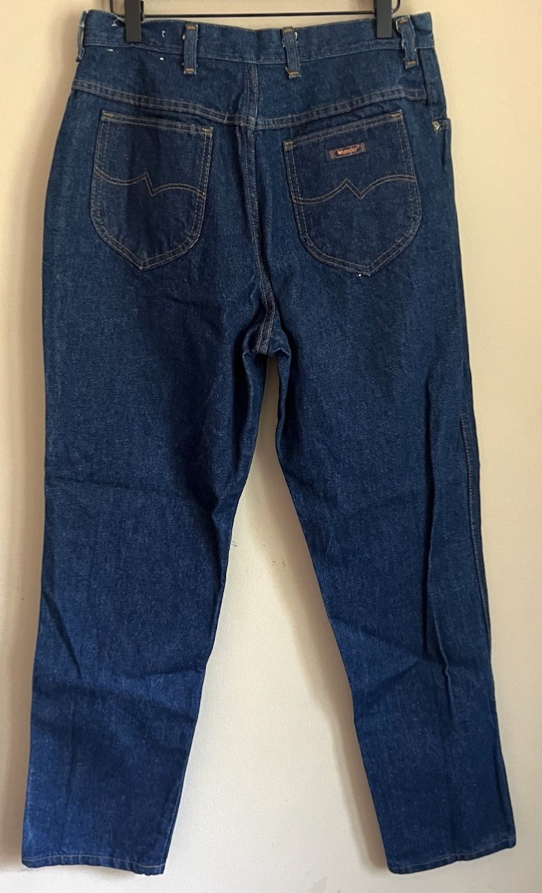 Wrangler Jeans Vintage Womens USA High Rise Western Petites 16 16P Denim Waist